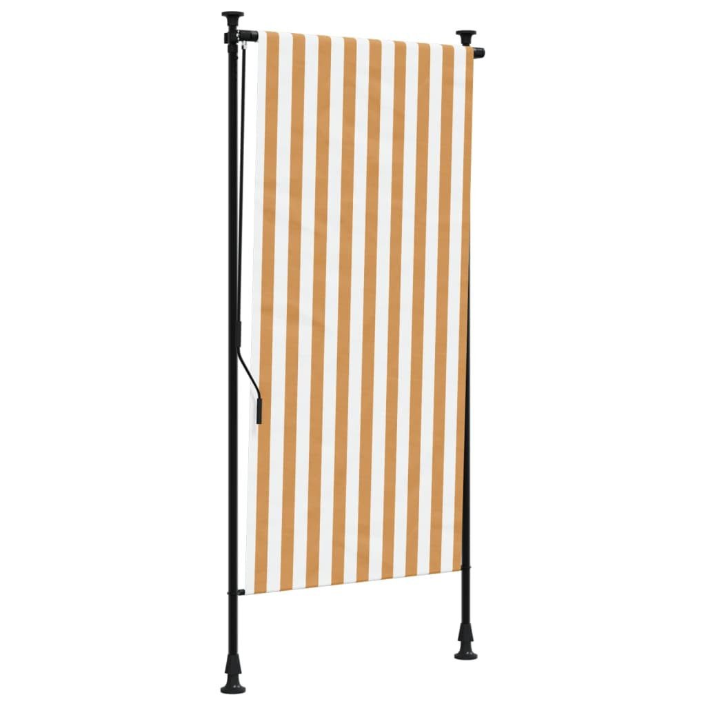vidaXL Markise 120 x 270 cm Außenrollo Orange und Weiß 120x270 cm Stoff und Stahl