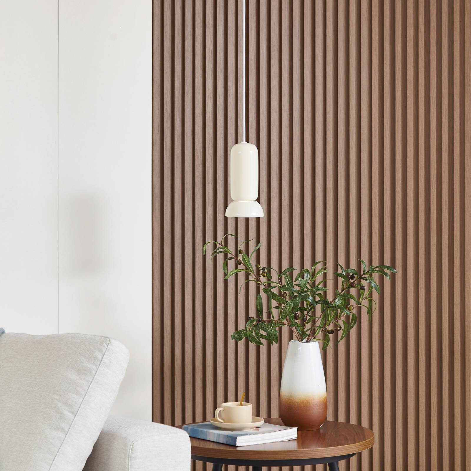 Lindby Hängeleuchte Kerimi, Keramik Weiß IP20, 1 x 10 W LED