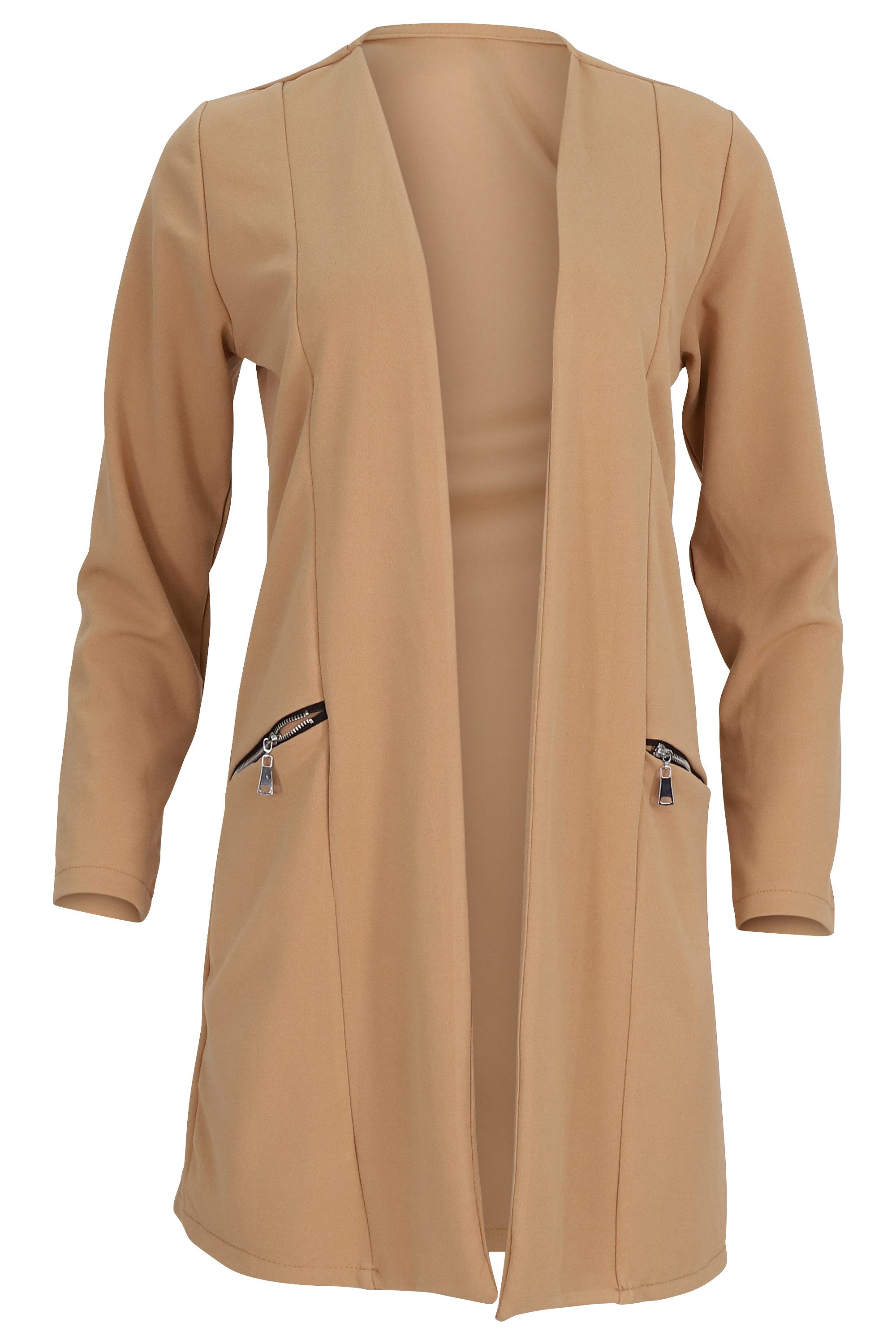 malito more than fashion Jackenblazer Long Blazer 6041 offener Long Blazer