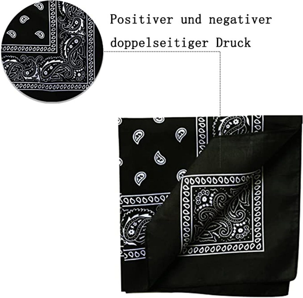 Tücher rot, Kopftuch, Bandana und Bandana Damen Bandana schwarz GelldG weiß, Herren