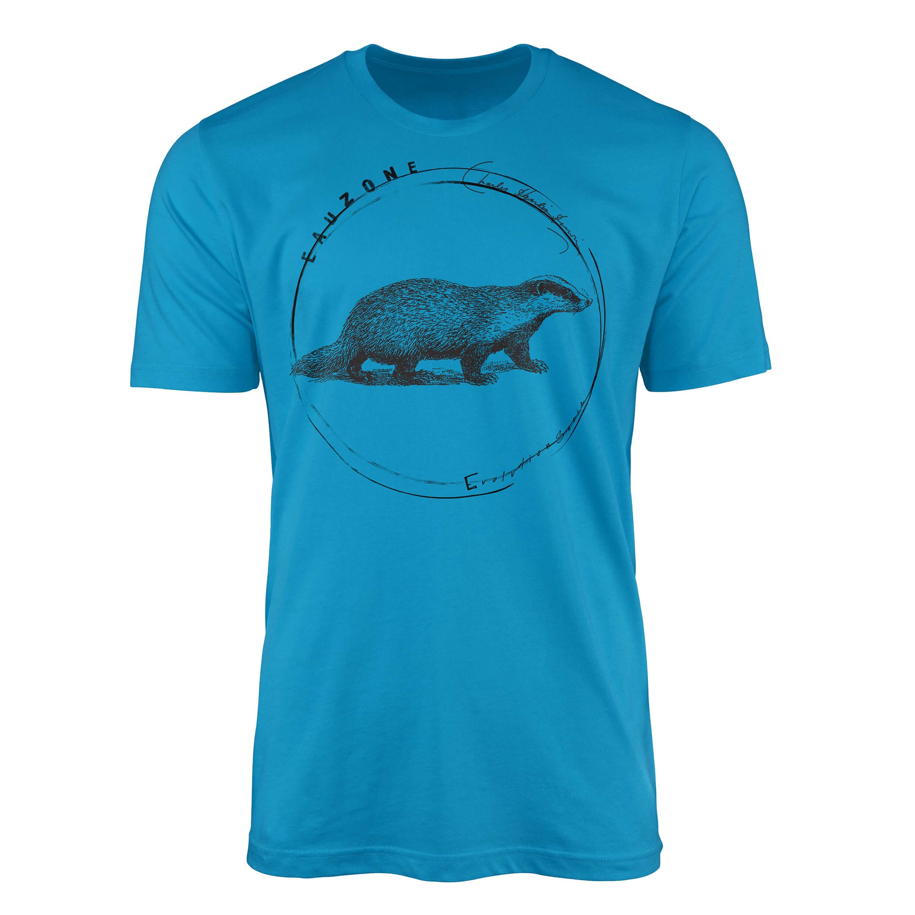 Sinus Art T-Shirt Evolution Herren T-Shirt Dachs Atoll