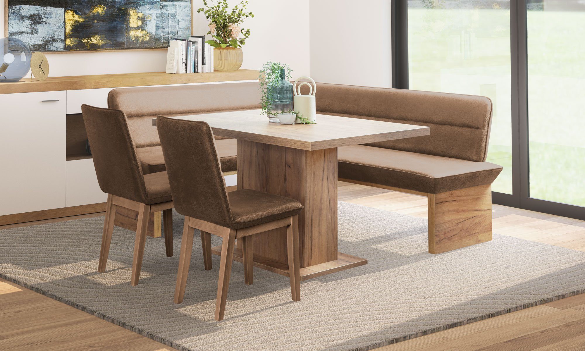 Home affaire Eckbankgruppe Beluna + Cross Essecke Sitzgruppe Eckbank Küchen günstig online kaufen