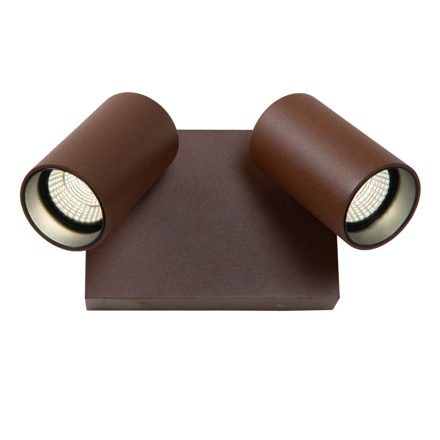 Licht-Erlebnisse Deckenstrahler CIDE, LED fest integriert, LED Aluminium IP65 verstellbar Rostbraun 2200/2700/3000 K 650 lm