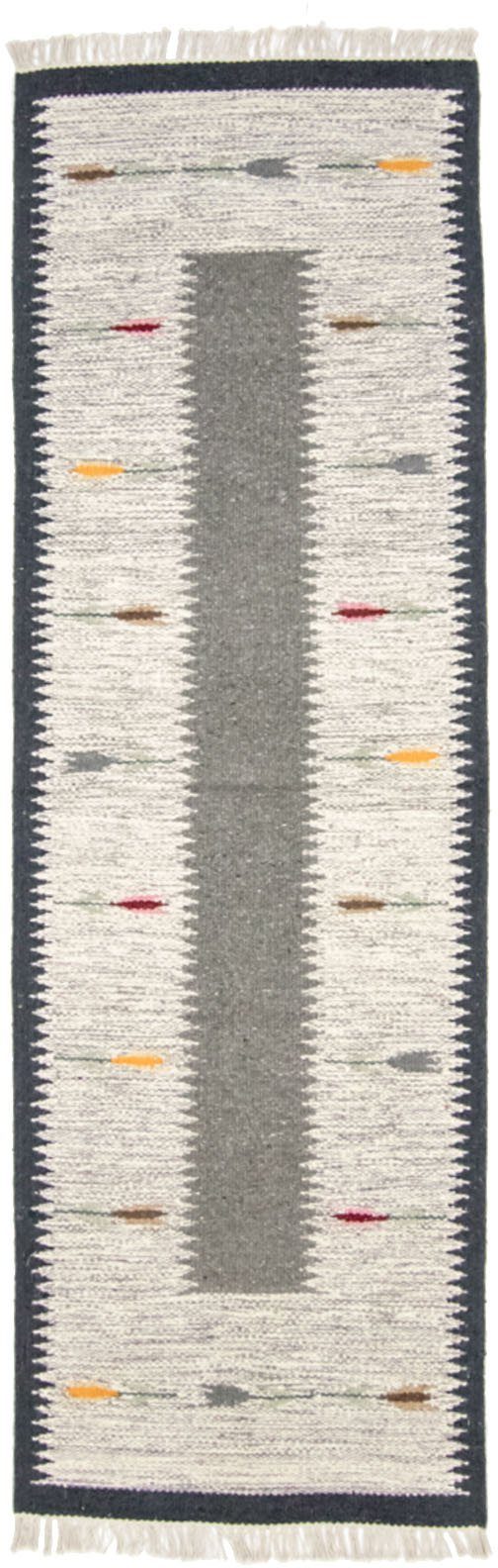 Wollteppich »Kelim Teppich handgewebt grau«, morgenland, rechteckig, Höhe 6 mm, Kurzflor-HomeTrends