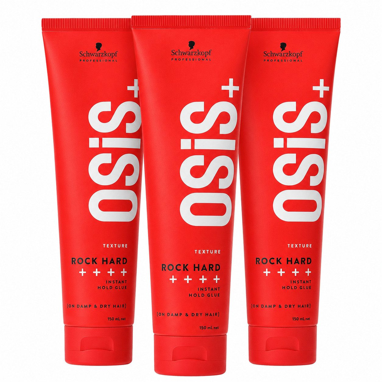Schwarzkopf Professional Haarstyling-Liquid 3x Schwarzkopf Professional OSiS Rock Hard 150 ml, 3-tlg., Haarwachs
