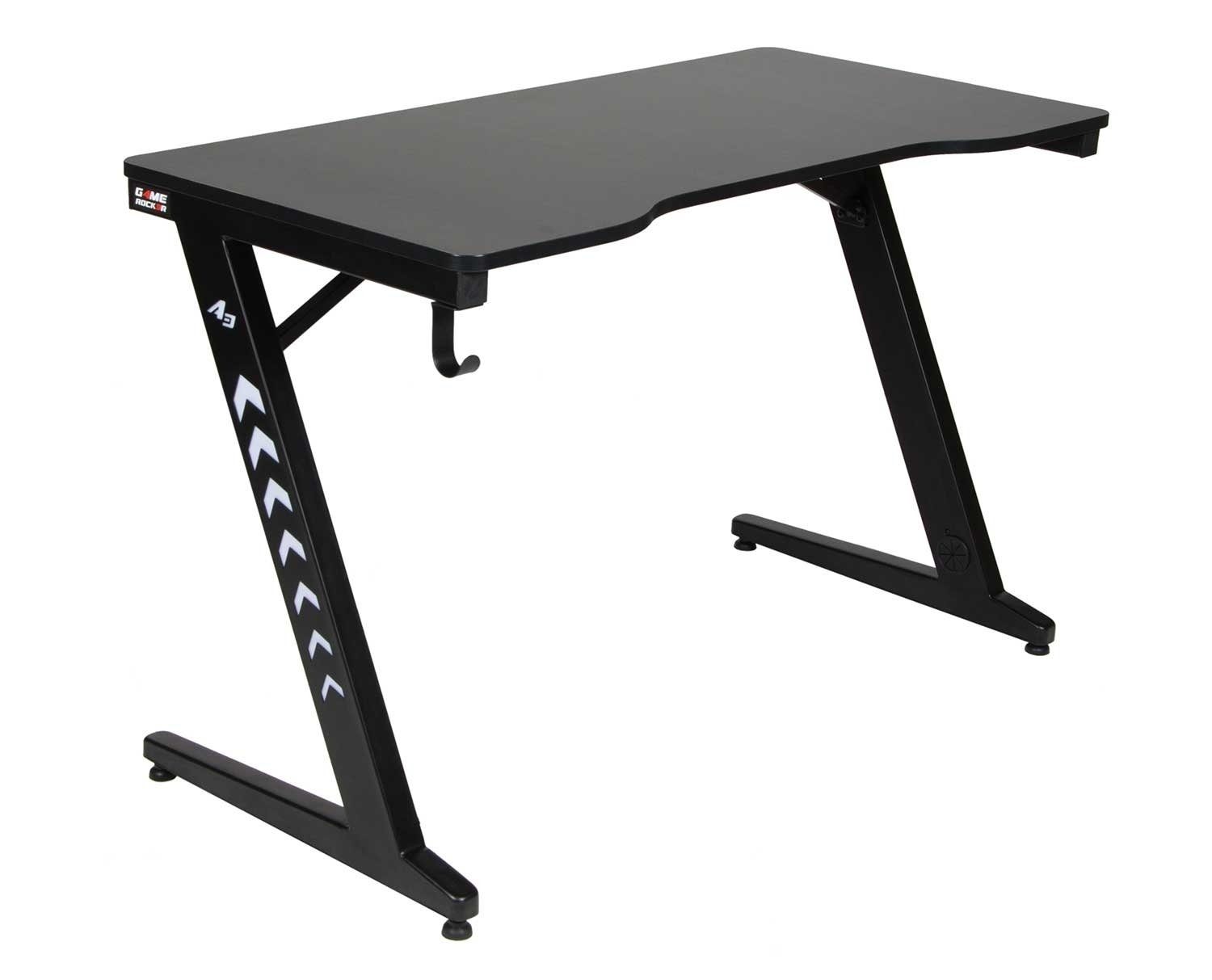 Gamingtisch Gaming-Schreibtisch GAME-ROCKER, Schwarz, Metall