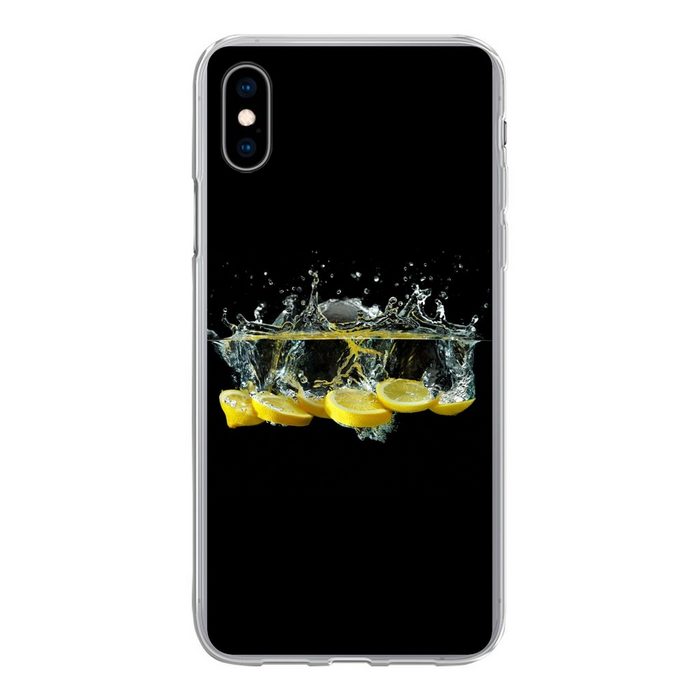 MuchoWow Handyhülle Zitrone - Frucht - Gelb - Stilleben - Wasser Handyhülle Apple iPhone Xs Smartphone-Bumper Print Handy