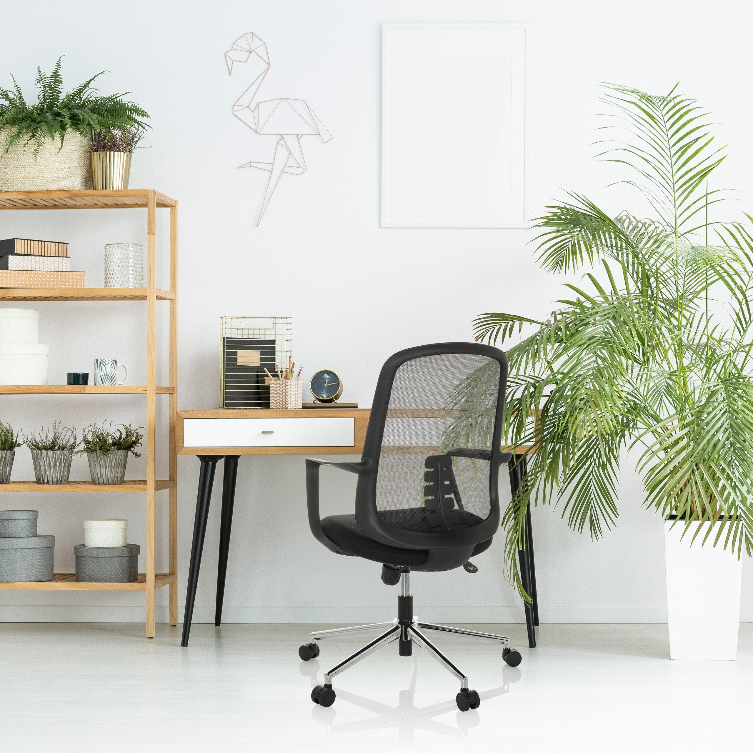 hjh OFFICE Drehstuhl Home Office Bürostuhl SEDIOLO B Stoff / Netzstoff (1 St), Schreibtischsessel, Drehbarer Schreibtischstuhl