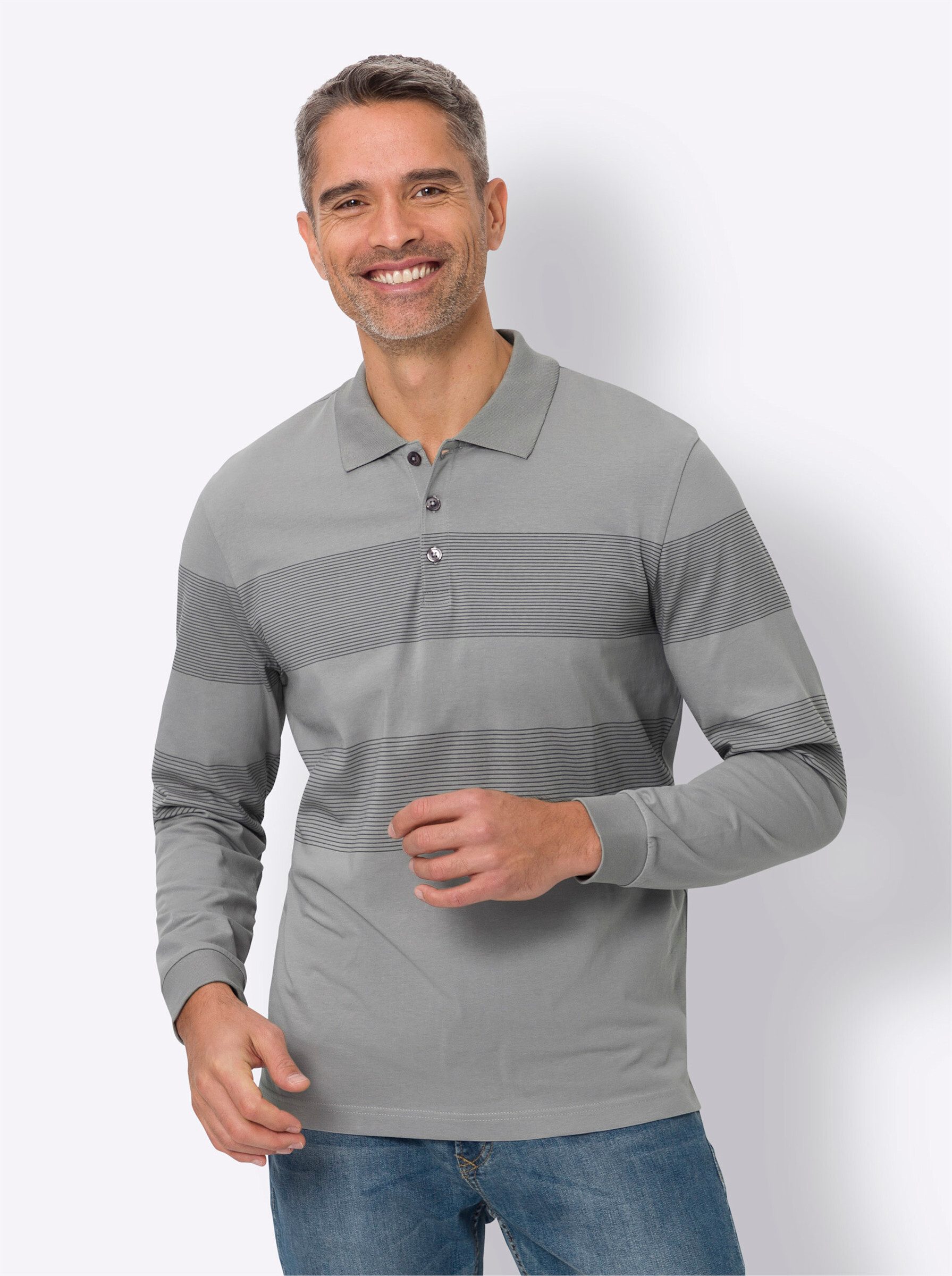 Sieh an! T-Shirt Langarm-Poloshirt