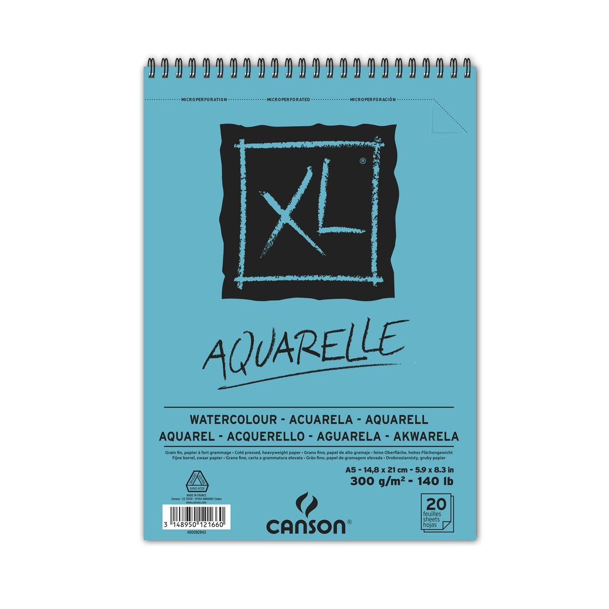 LYRA Aquarellpapier CANSON Aquarellblock XL 20 Blatt 300g/m² DIN A5