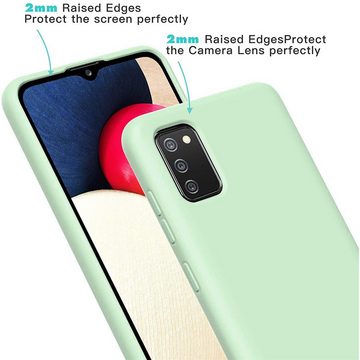 CoolGadget Handyhülle Grün als 2in1 Schutz Cover Set für das Samsung Galaxy A13 5G / A04s 6,5 Zoll, 2x Glas Display Schutz Folie + 1x Case Hülle für Galaxy A13 5G A04s