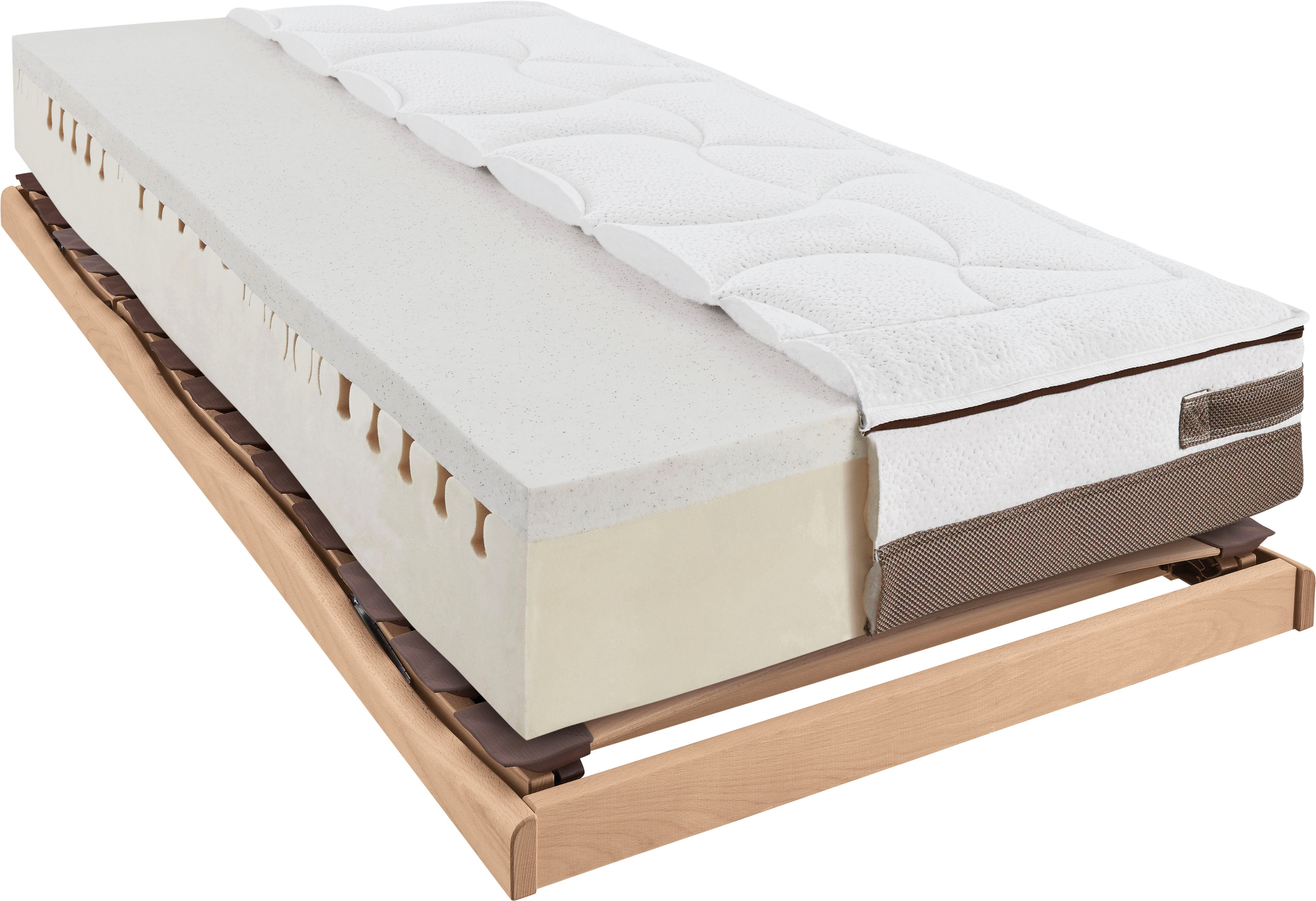 Latexmatratze + Lattenrost »Bangkok 220 + Birko Active KF«, Birkenstock, (Set)