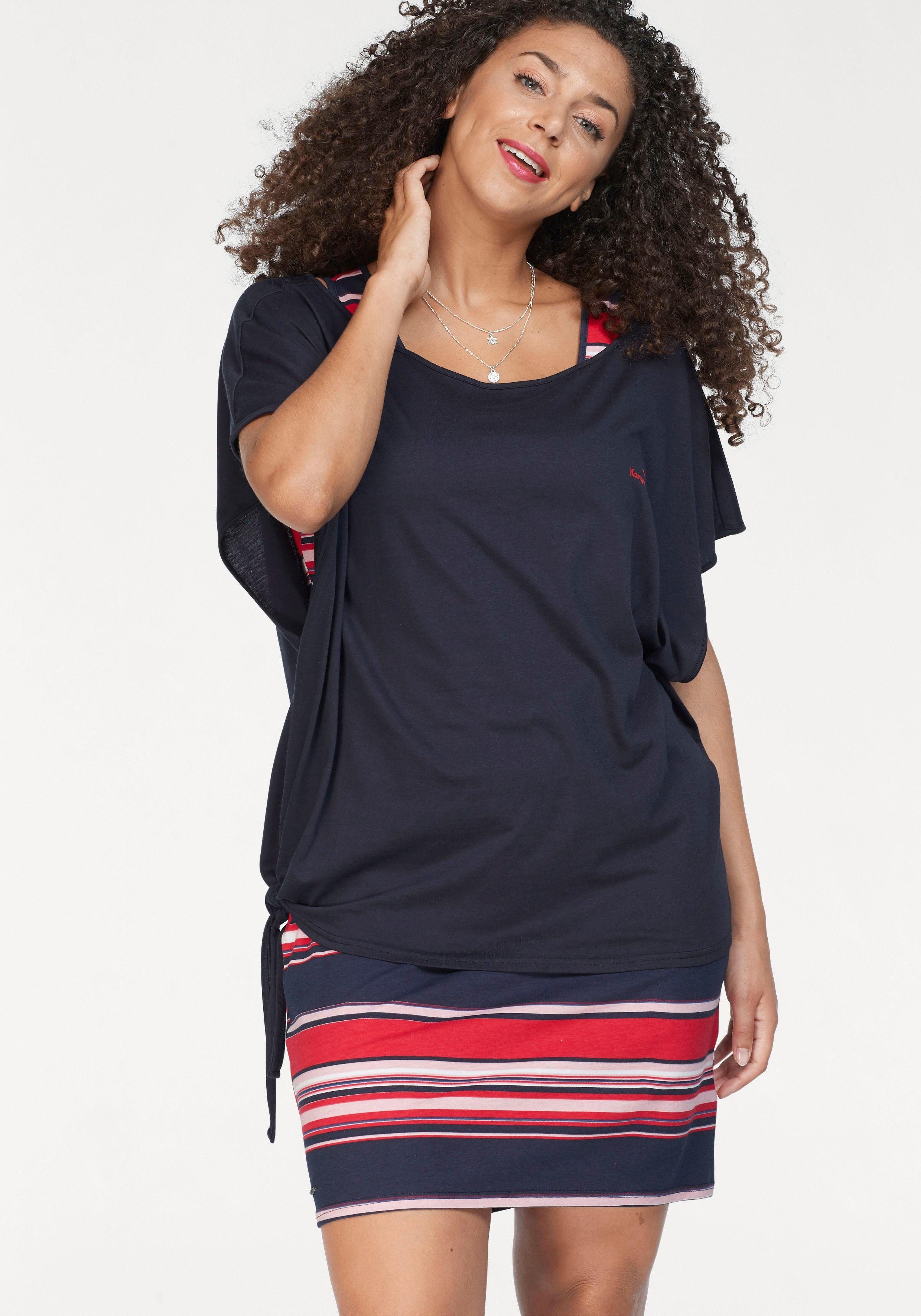 KangaROOS Jerseykleid (Set, 2-tlg., mit T-Shirt) Mini-Länge, lässiger Stil, elastisches Material