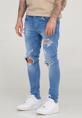 2Y Premium Slim-fit-Jeans LENNAY mit trendigen Destroyed-Elementen