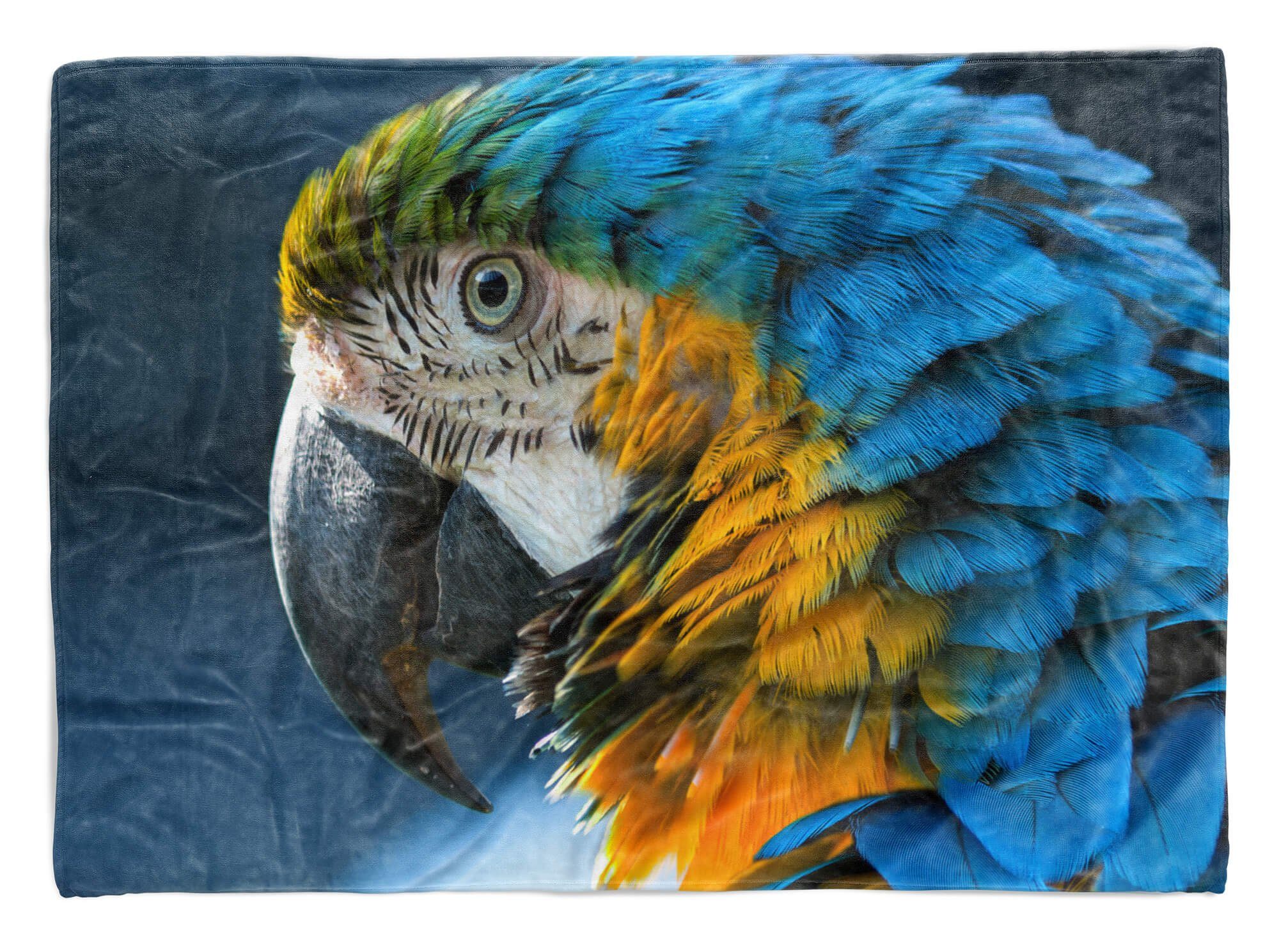 (1-St), Exotisch Kuscheldecke Handtuch Papagei Strandhandtuch Art F, Handtuch Baumwolle-Polyester-Mix Tiermotiv Saunatuch Sinus Handtücher mit