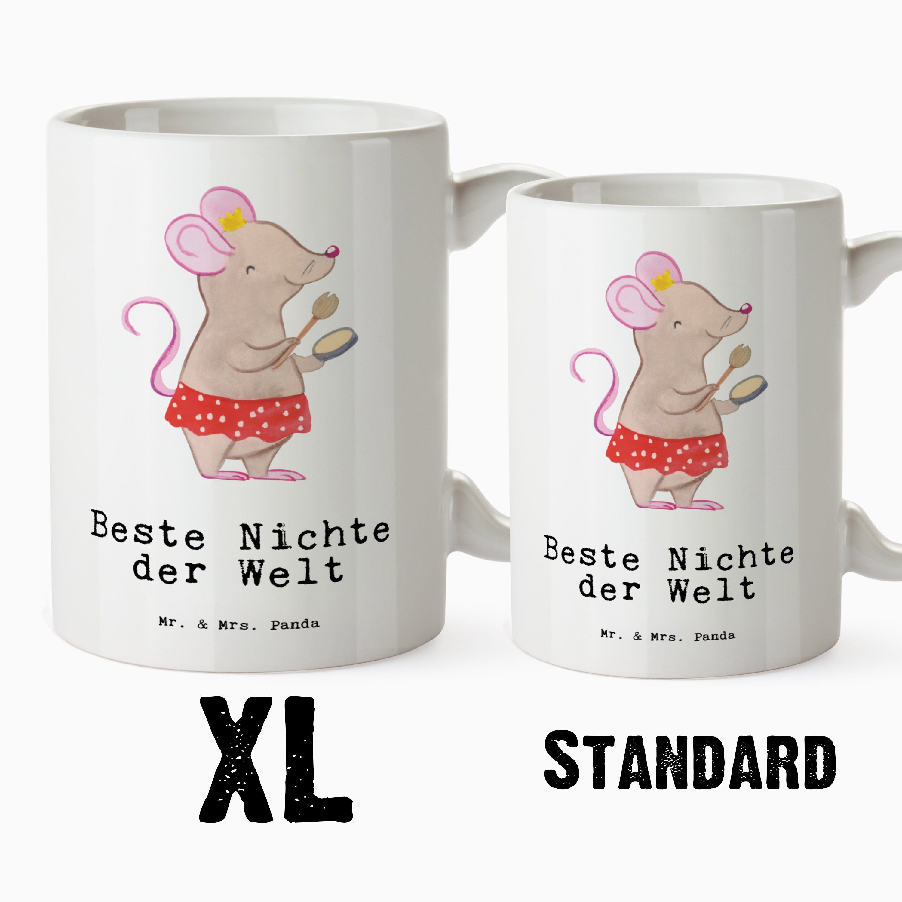 & - XL de, Tasse Geschenk, Mrs. Tochter - Nichte XL Teetasse, Mr. Beste Keramik Panda Welt Weiß der Tasse Maus
