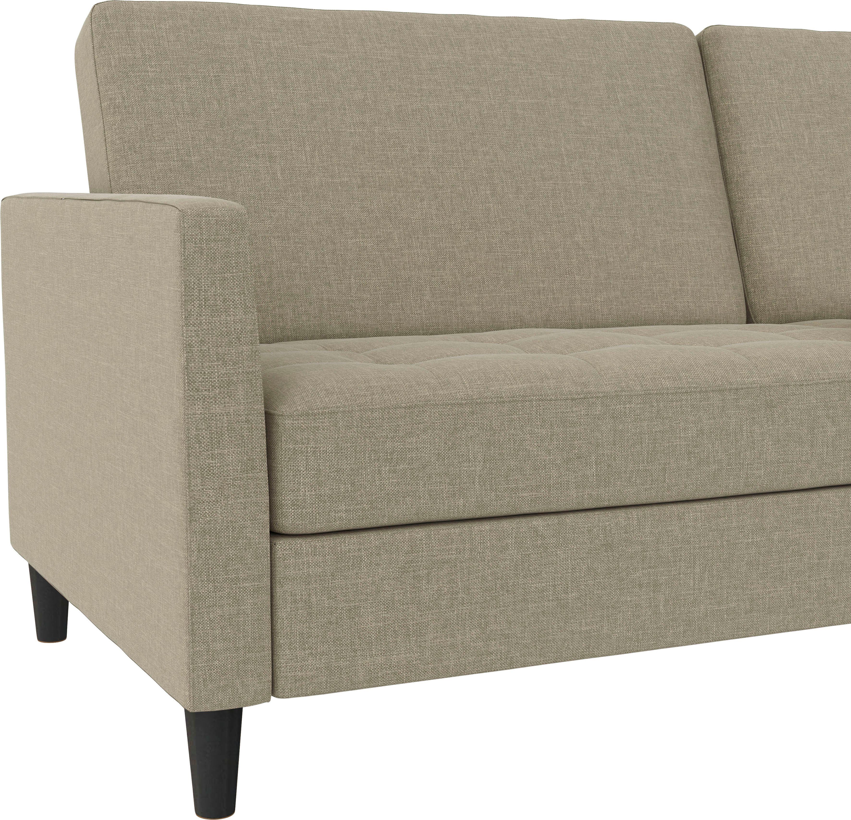 Dorel Home 3-Sitzer Presley, Bett-Funktion mit und Sofa verstellbarer Rückenlehne
