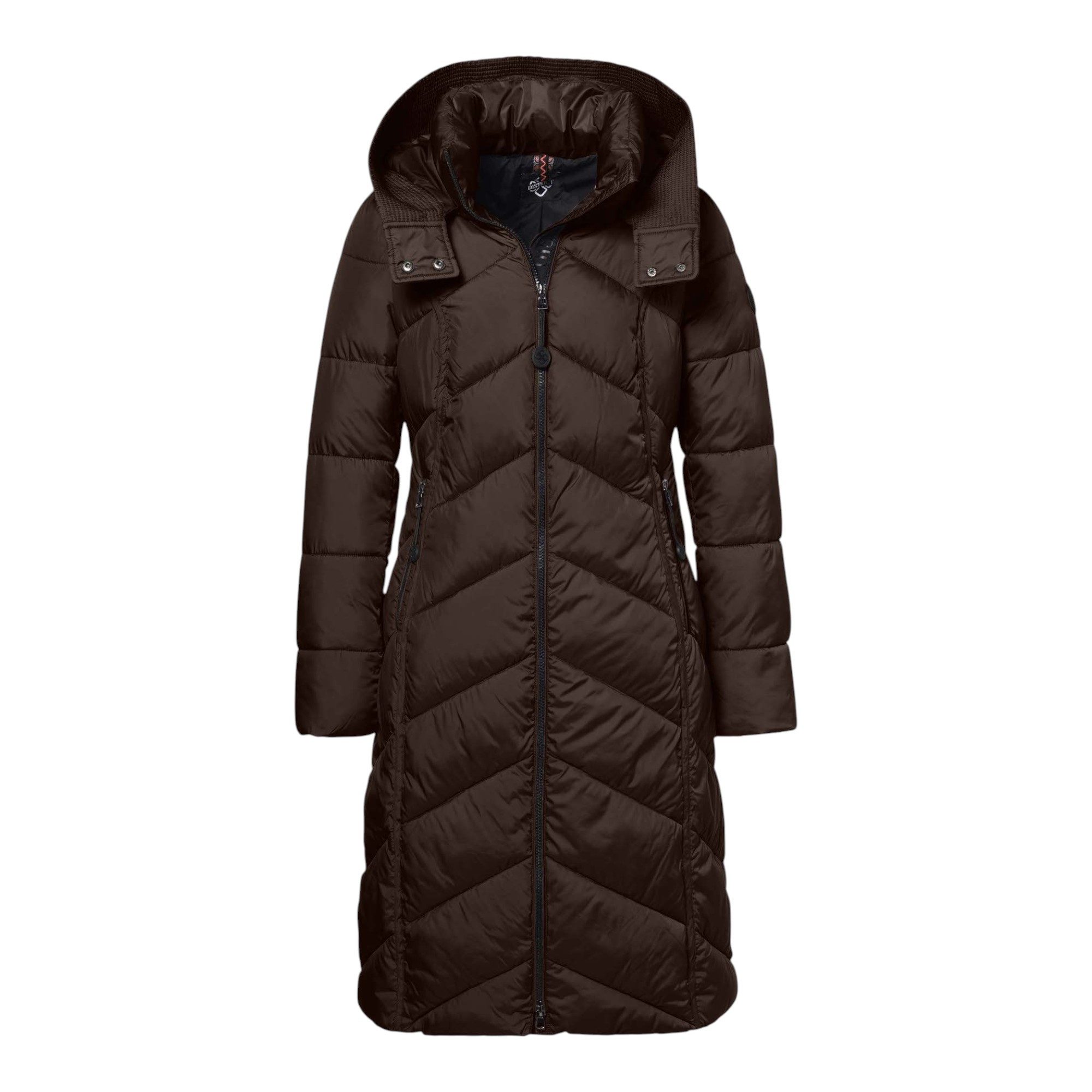 District Wintermantel Americano (mit Kapuze, warm) chocolatebraun Damen
