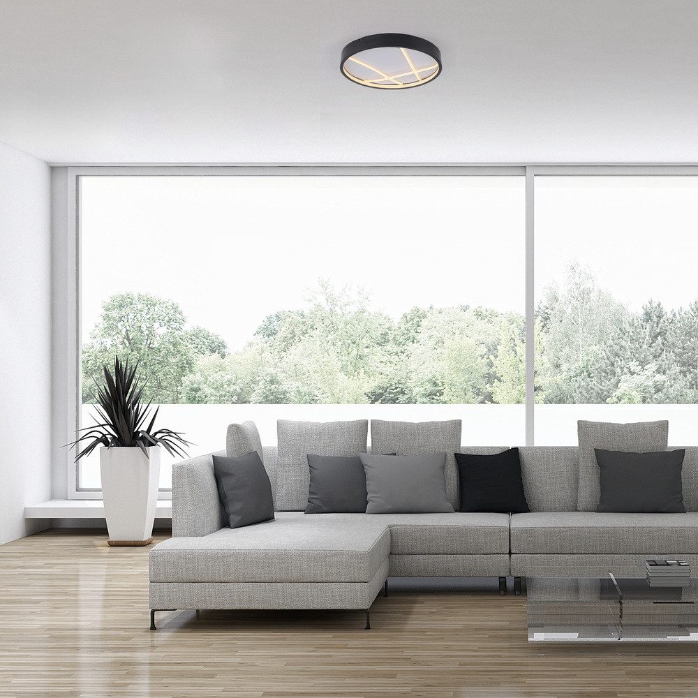 JUST LIGHT LED Deckenleuchte LED Deckenlampe MIKADO, 1xLED Board 33W, dimmbar über Wandschalter, warmweiß 3000k