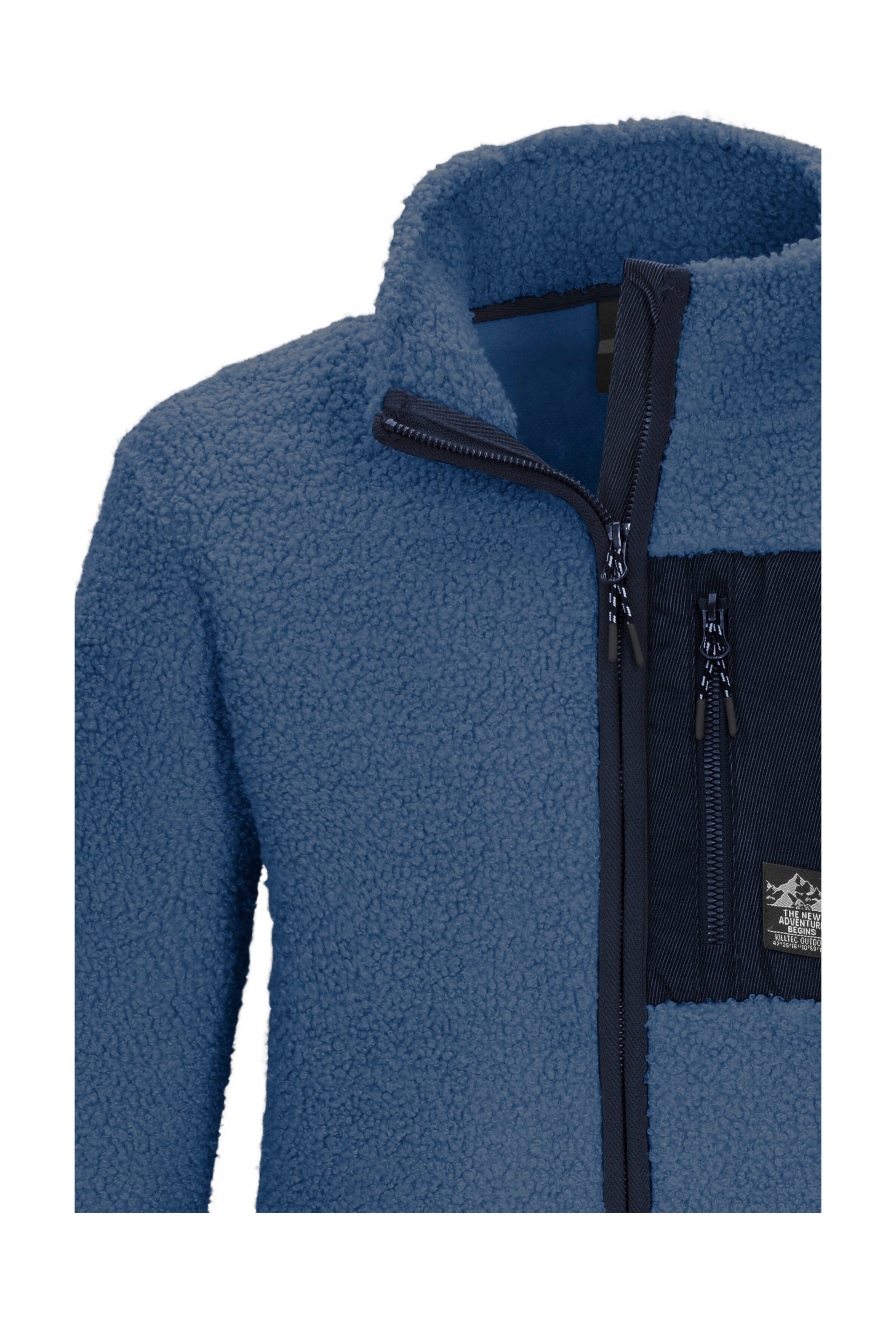 Killtec Fleecejacke KOW 144 BYS FLC JCKT Weiche Sherpa Fleecejacke mit Kinnschutz und Stauraum – Bild 3 von 5