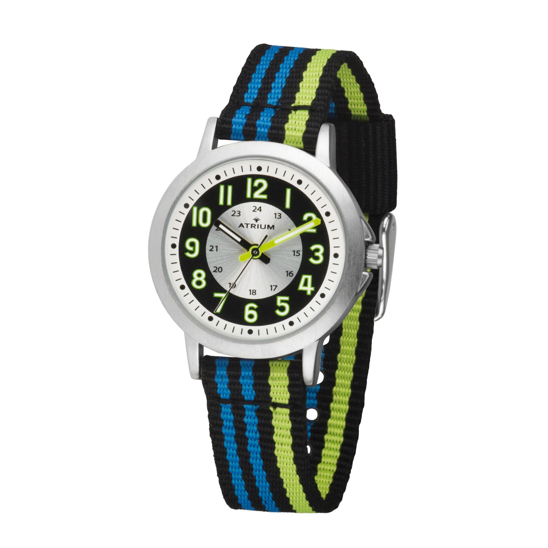 Atrium Quarzuhr A50 Kinder Armbanduhr, analog bunt deutlich Uhrzeit lernen Geschenkidee Ø30 mm