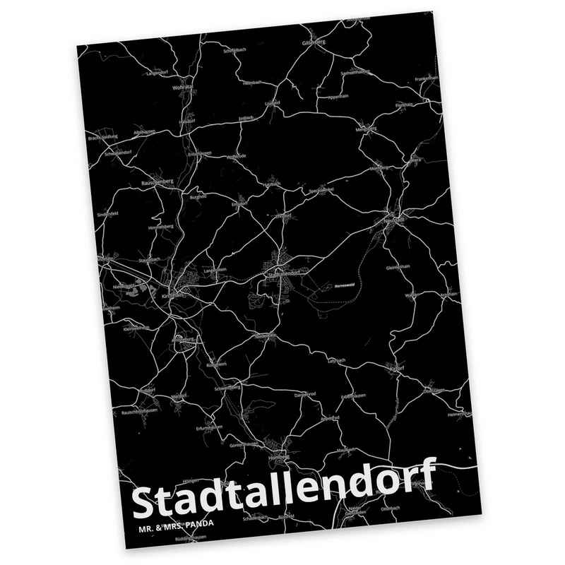 Mr. & Mrs. Panda Postkarte Stadtallendorf - Geschenk, Ort, Einladungskarte, Geburtstagskarte, St