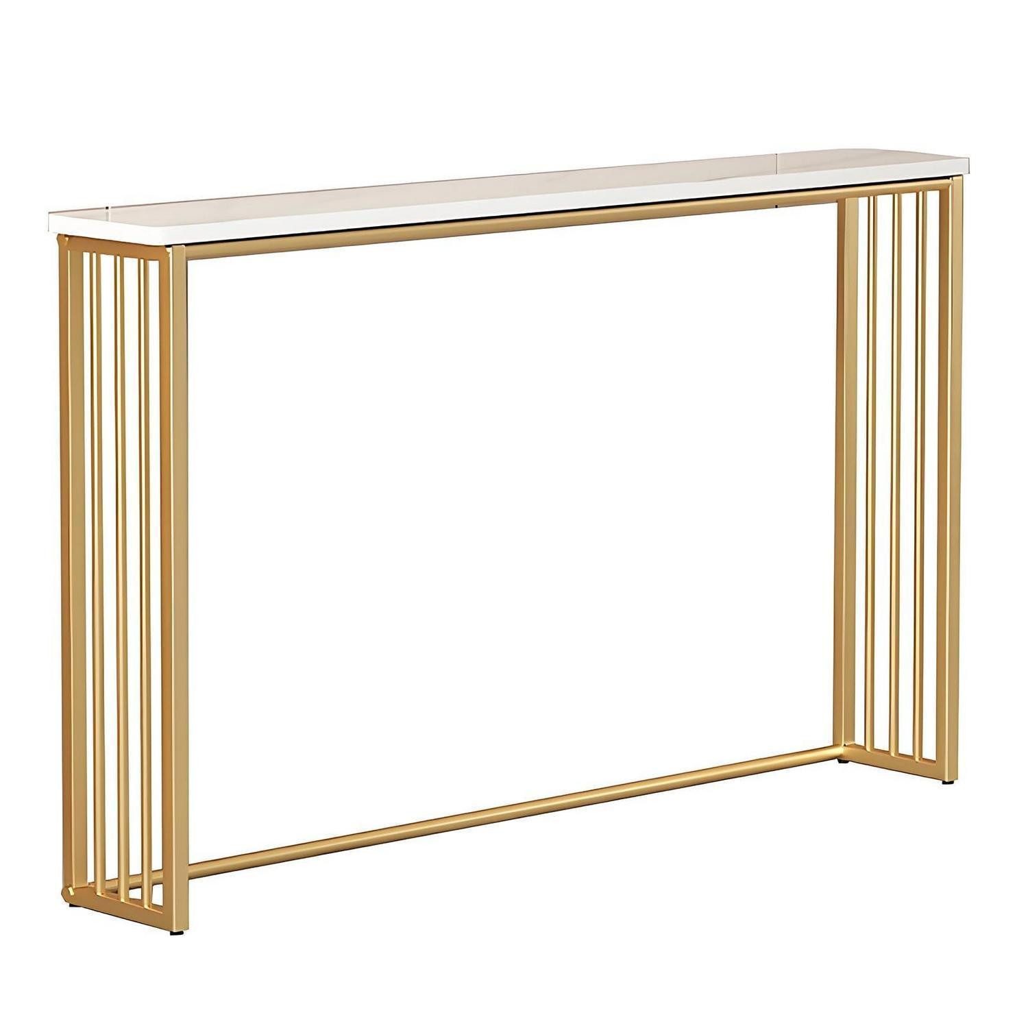 LuxusKollektion Konsolentisch Konsolentisch Schmal Gold 80x20x80cm (1-St)