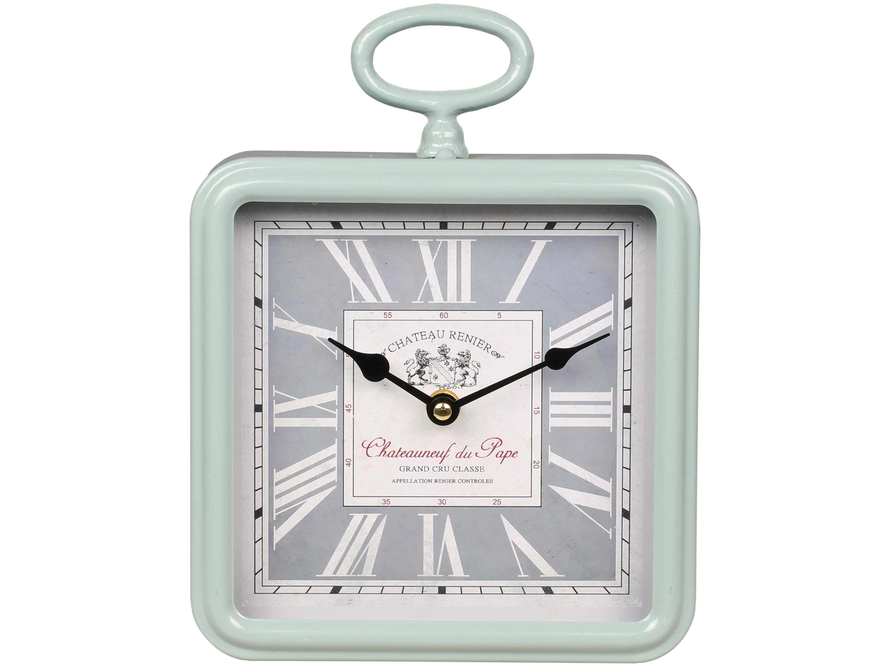 Chic Antique Wanduhr Vintage Wanduhr Antik Metall VERTE Glas französischer Stil (Dekorative Wanduhr im altfranzösischen Design)