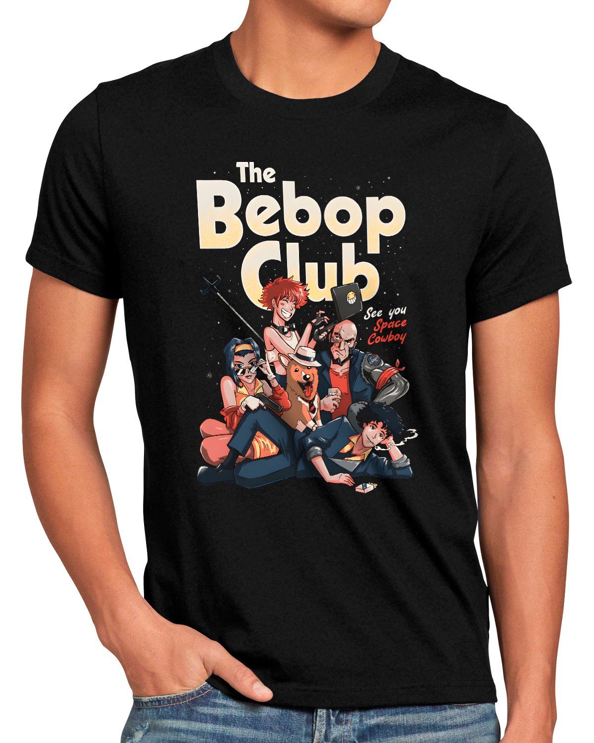 style3 Print-Shirt Herren T-Shirt Bebop Club anime manga swordfish cowboy bebop