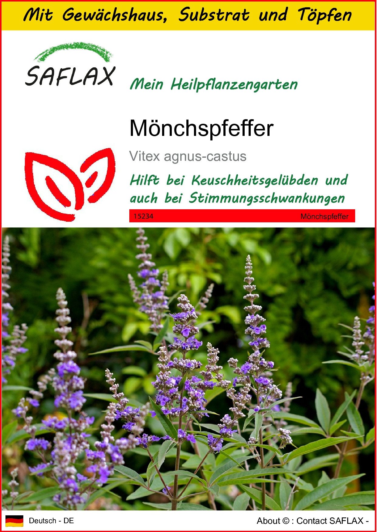 SAFLAX Blumensamen SAFLAX - Anzuchtset - Mönchspfeffer
