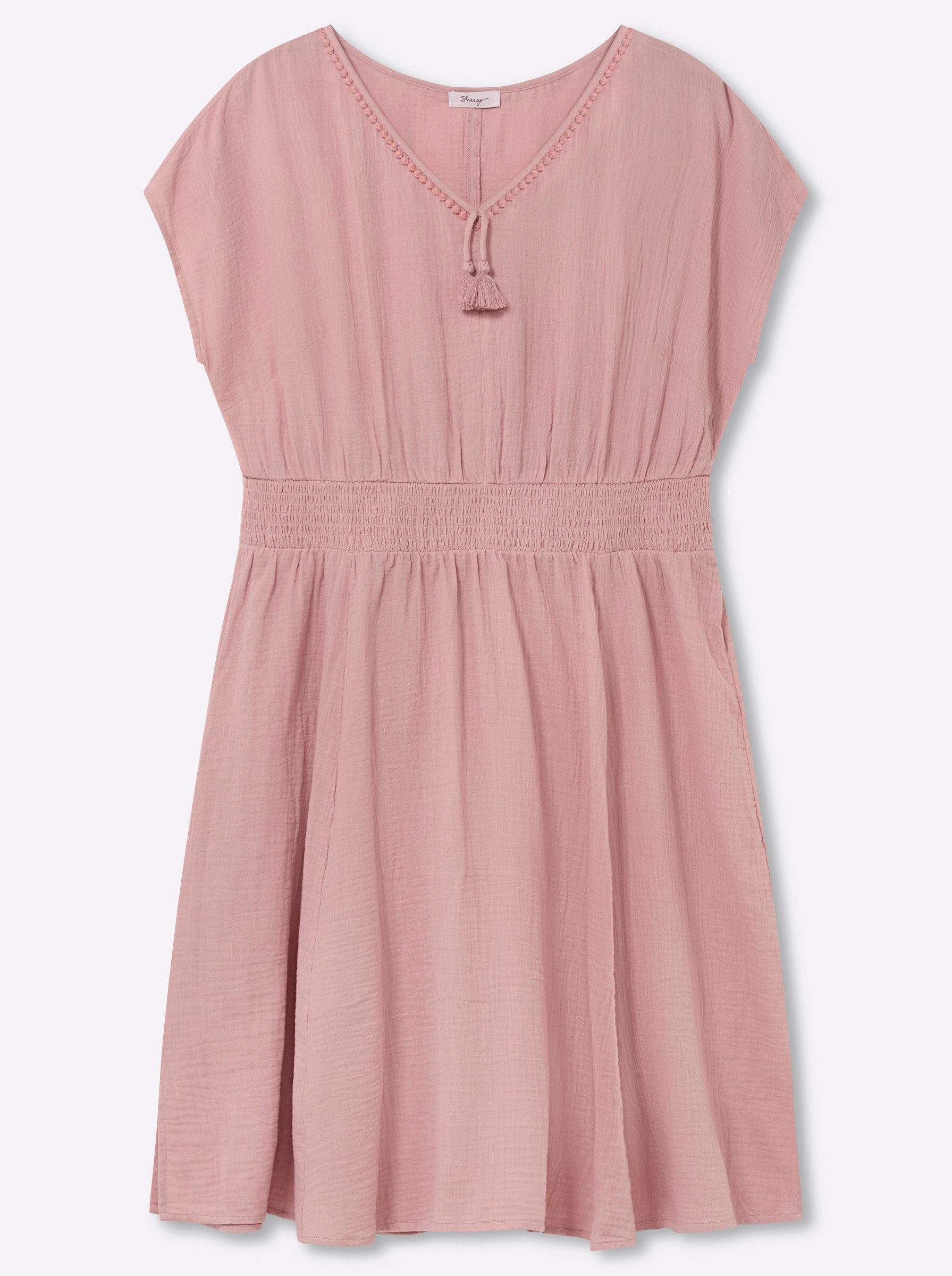 Sheego Etuikleid Kleid Kurzarm .