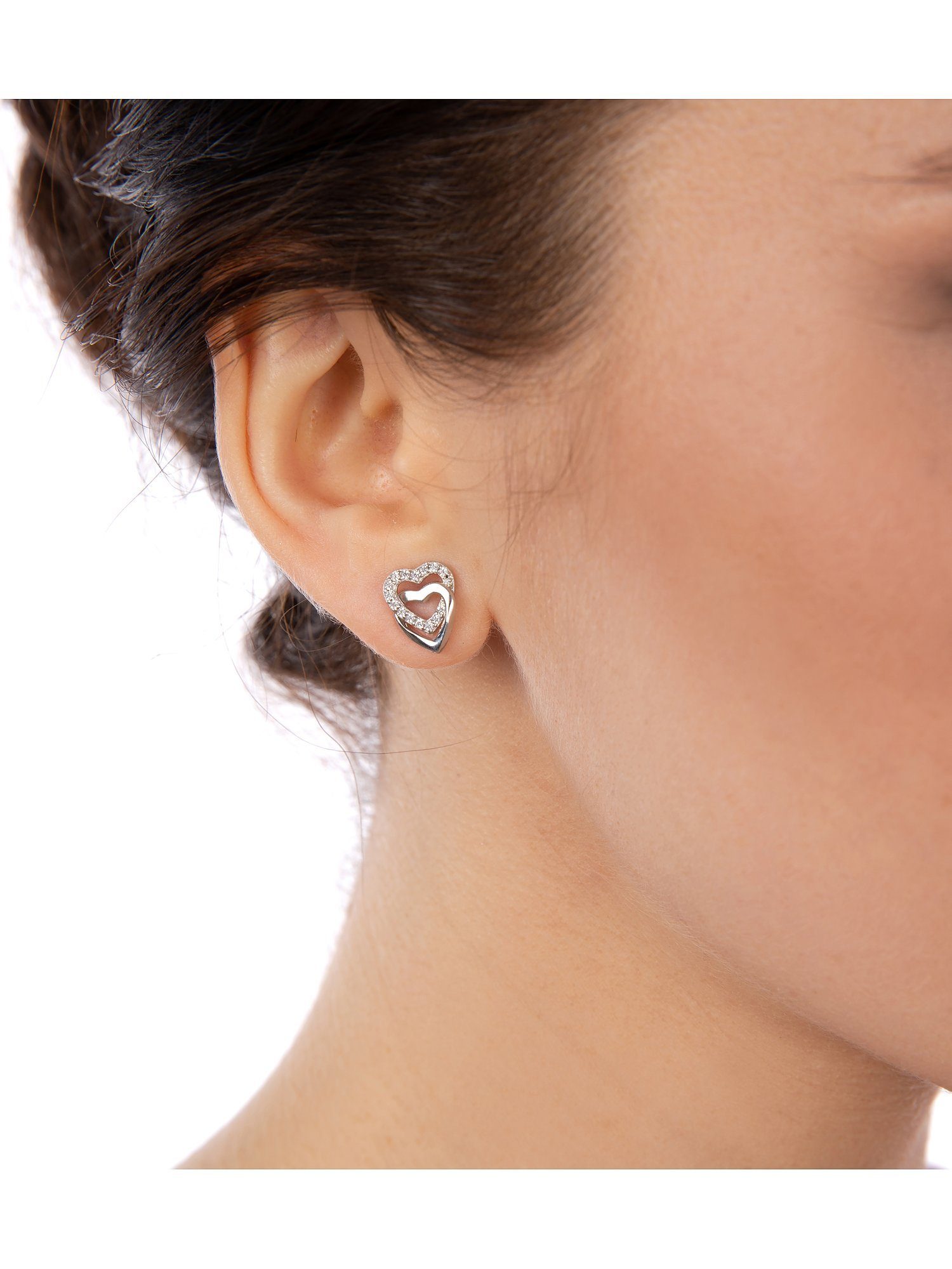 JETTE Paar Ohrstecker JETTE Damen-Ohrstecker 925er Silber 30 Zirkonia, SWIN günstig online kaufen