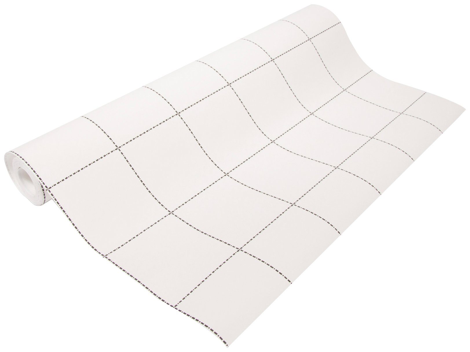 Superfresco Easy Vliestapete Karo gezeichnet, glatt, Streifen, 1000 cm Länge