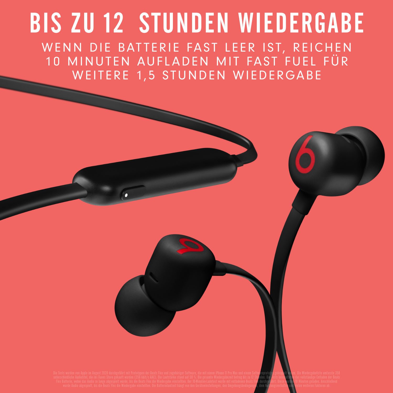 Beats by Dr. Dre Beats Flex wireless In-Ear-Kopfhörer (Freisprechfunktion, Rauschunterdrückung, Sprachsteuerung, Bluetooth, mit Apple W1-Chip)