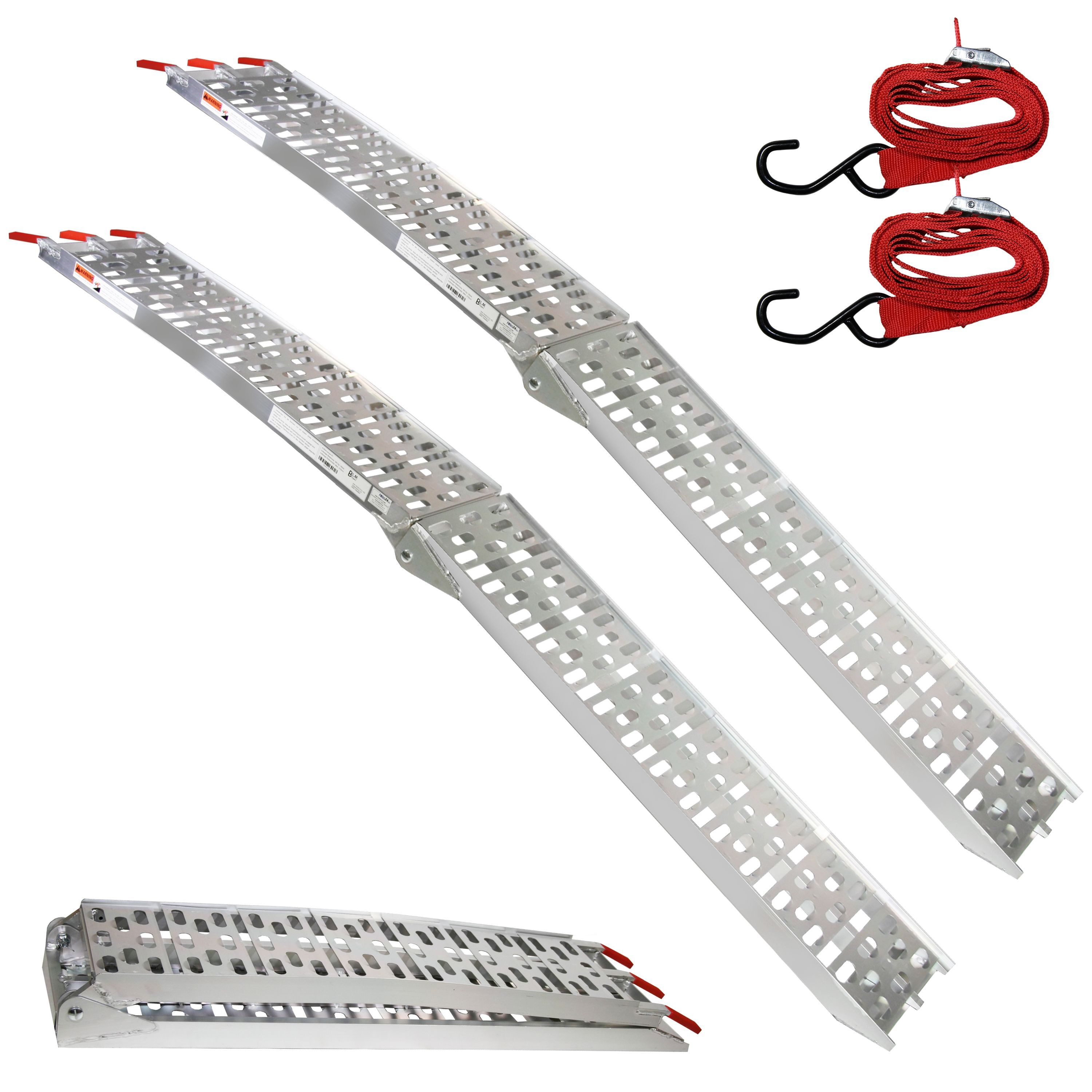 HELO24 Auffahrrampe Rampe klappbar Laderampe Verladerampe Schiene 680kg Alu R2