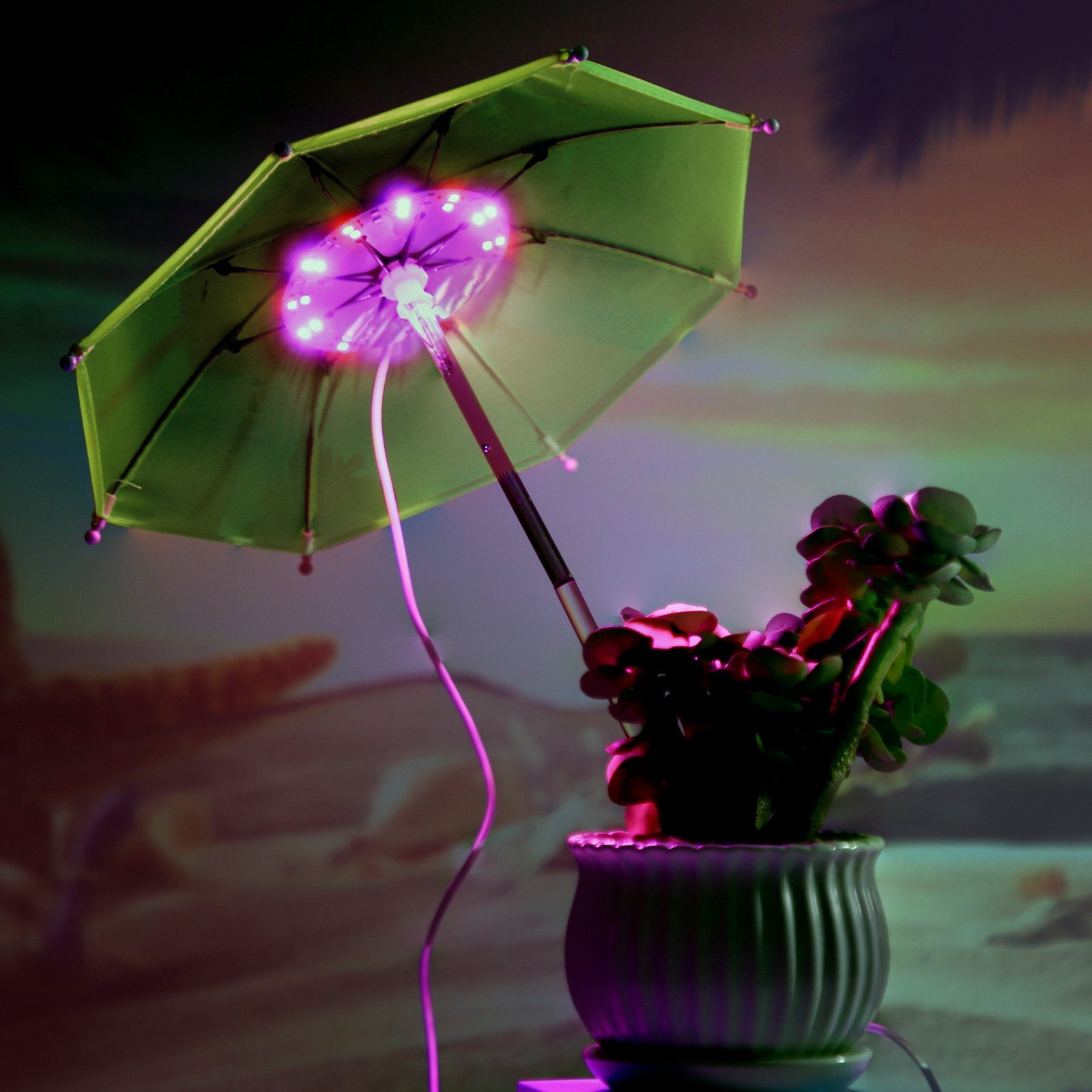 Rosnek Pflanzenlampe Schirmform, Vollspektrum, 3 MODEN, für Zimmerpflanzen Gewächshaus, dimmbar, Timer, Gartenbau Sämlinge