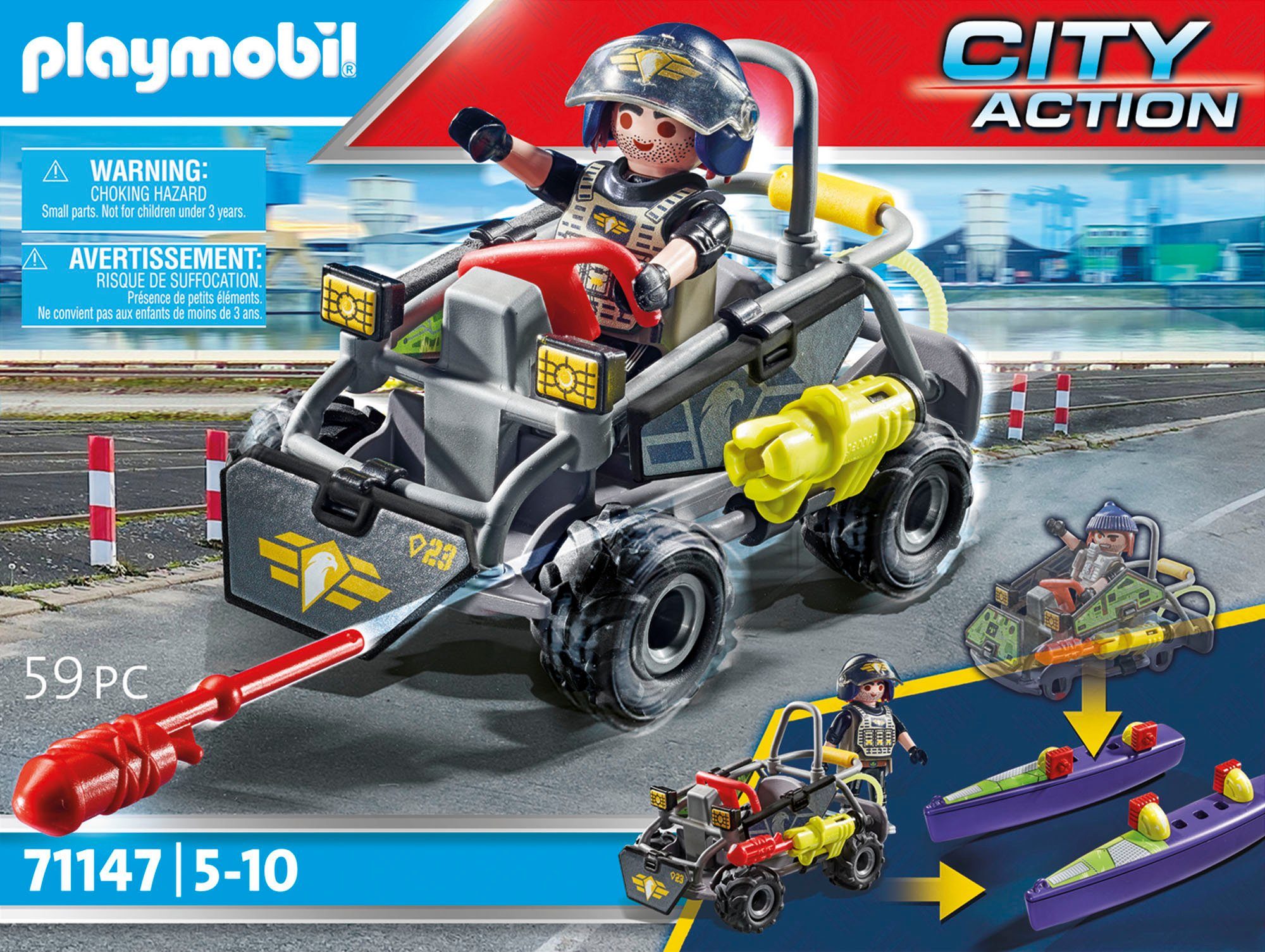 Playmobil® SWAT-Multi-Terrain-Quad (71147), My Action Heroes Konstruktions- günstig online kaufen