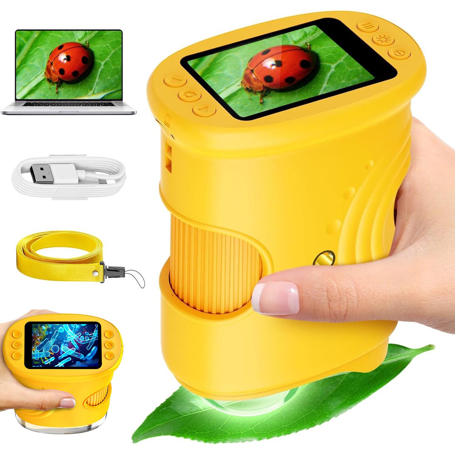 AKKEE 1000X Digitales Mikroskop, Handmikroskop Kindermikroskop