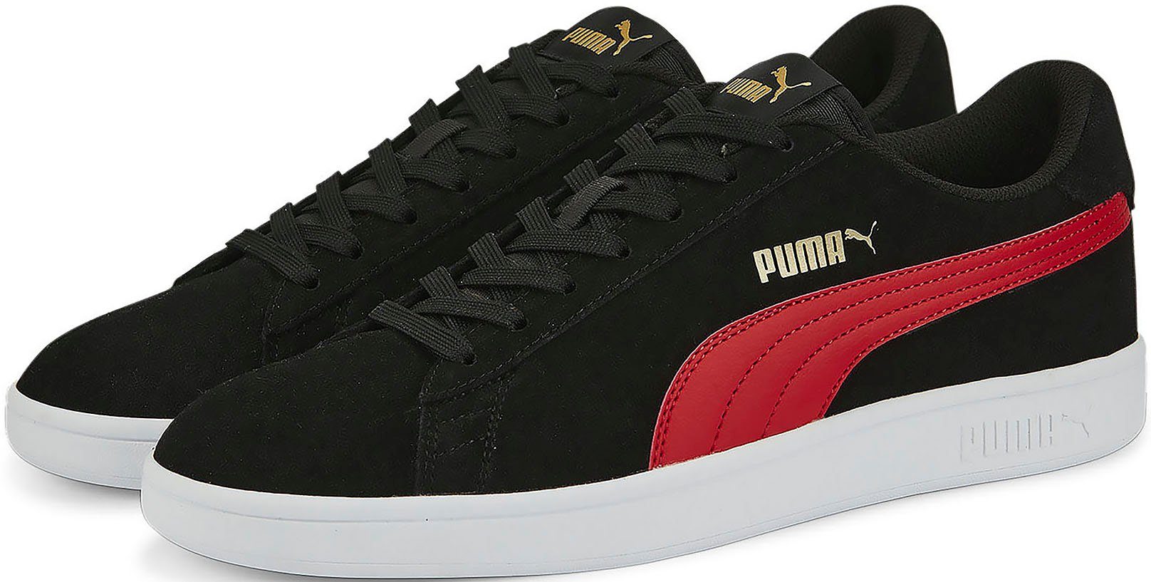 PUMA schwarz-rot Smash Sneaker v2