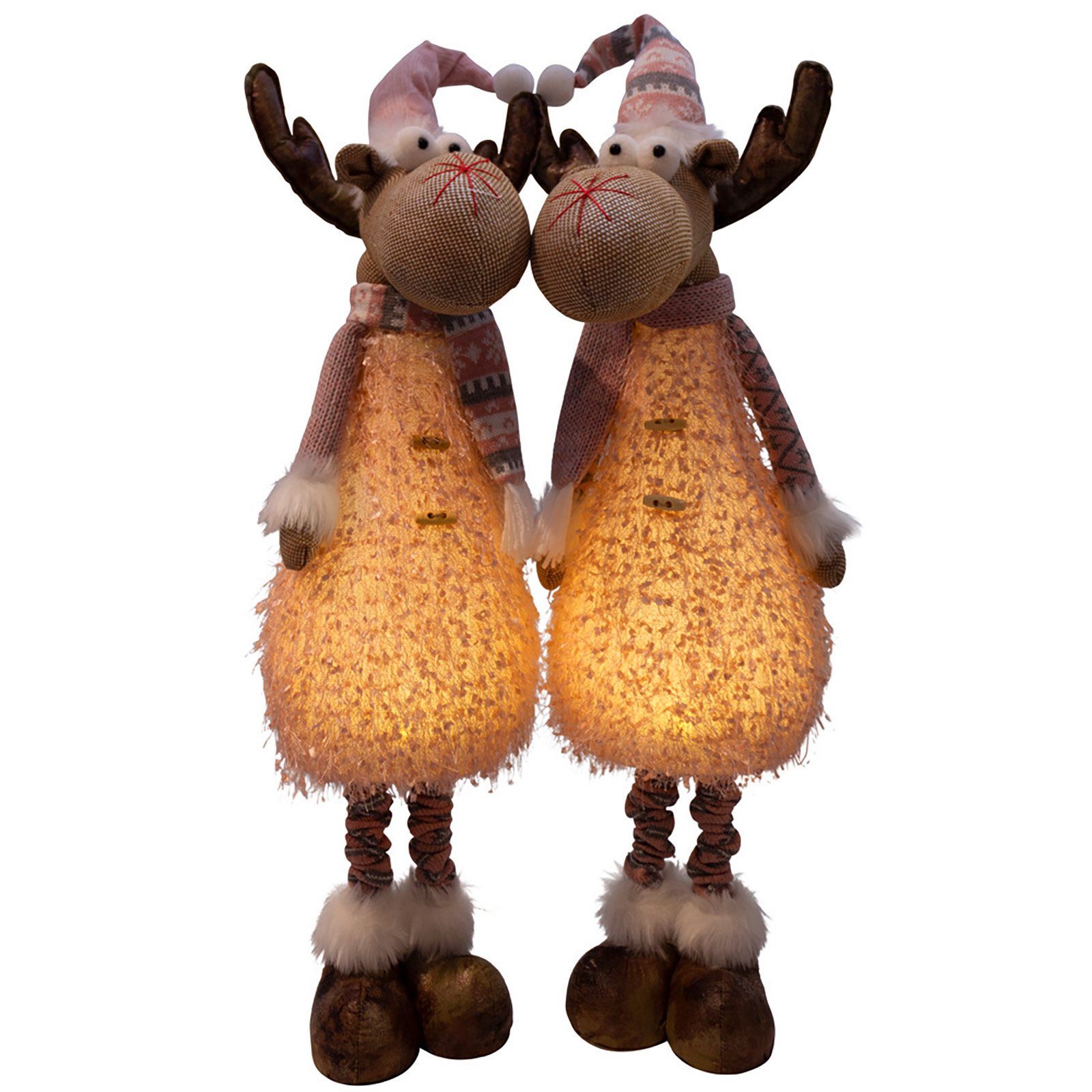 Christmas Paradise Weihnachtsfigur ausziehbarer XL Elch 75-95cm (90-110cm) günstig online kaufen