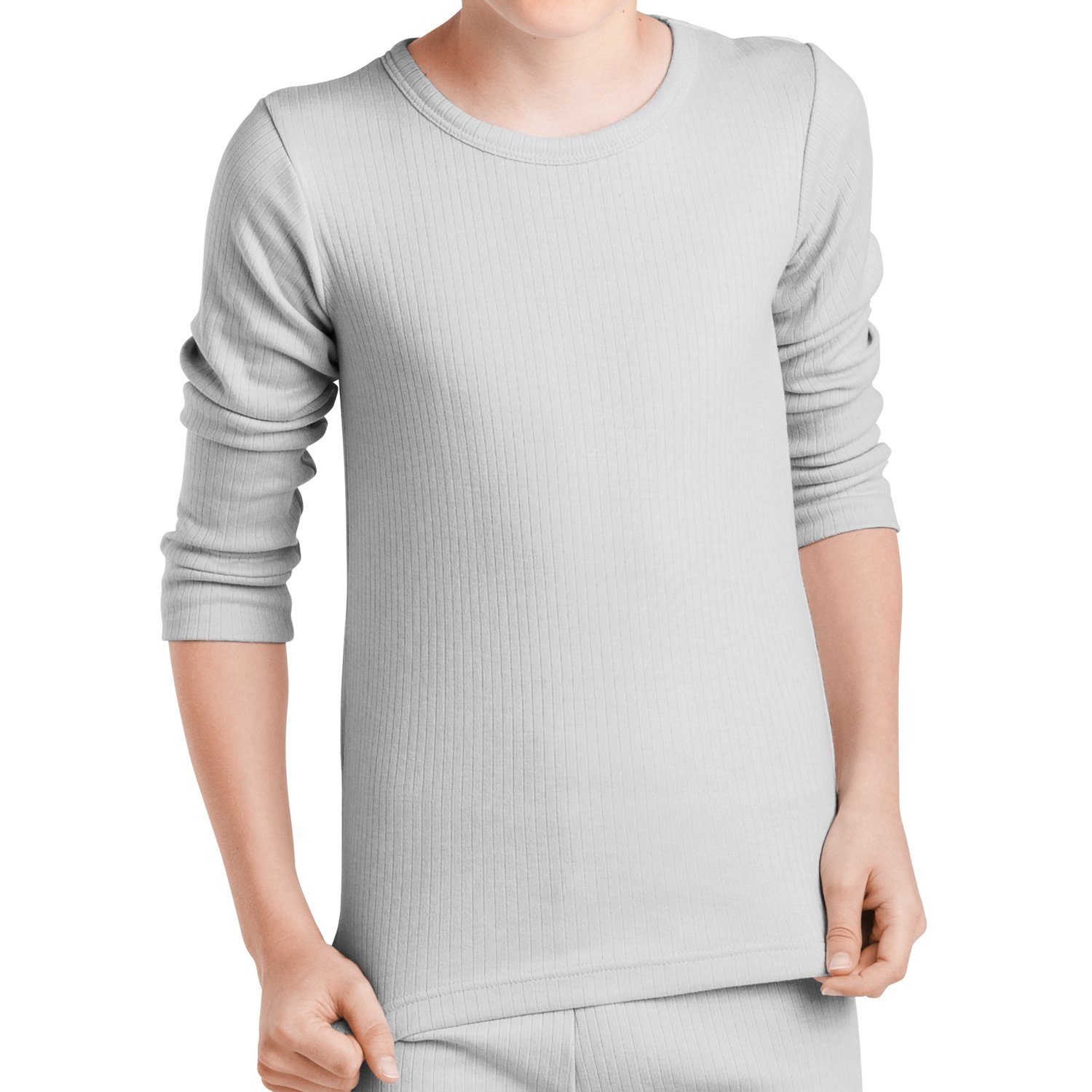 Mädchen Kinder Jungen & Sports MT - langarm, Grey Hemd Funktionshemd Ski-Thermohemd Thermowäsche