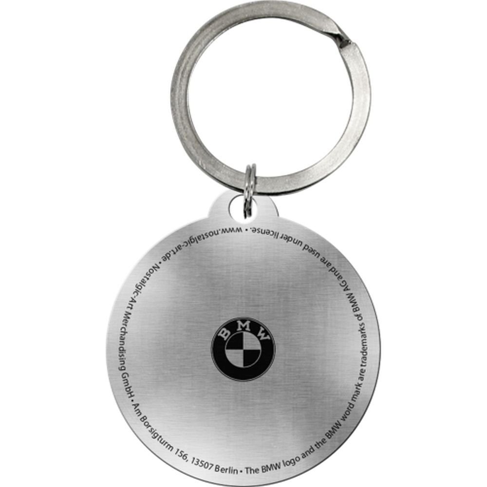 Nostalgic-Art Schlüsselanhänger mit Gravur Edelstahl Schlüsselanhänger - Ø 4cm - BMW Tachometer – Bild 4 von 5