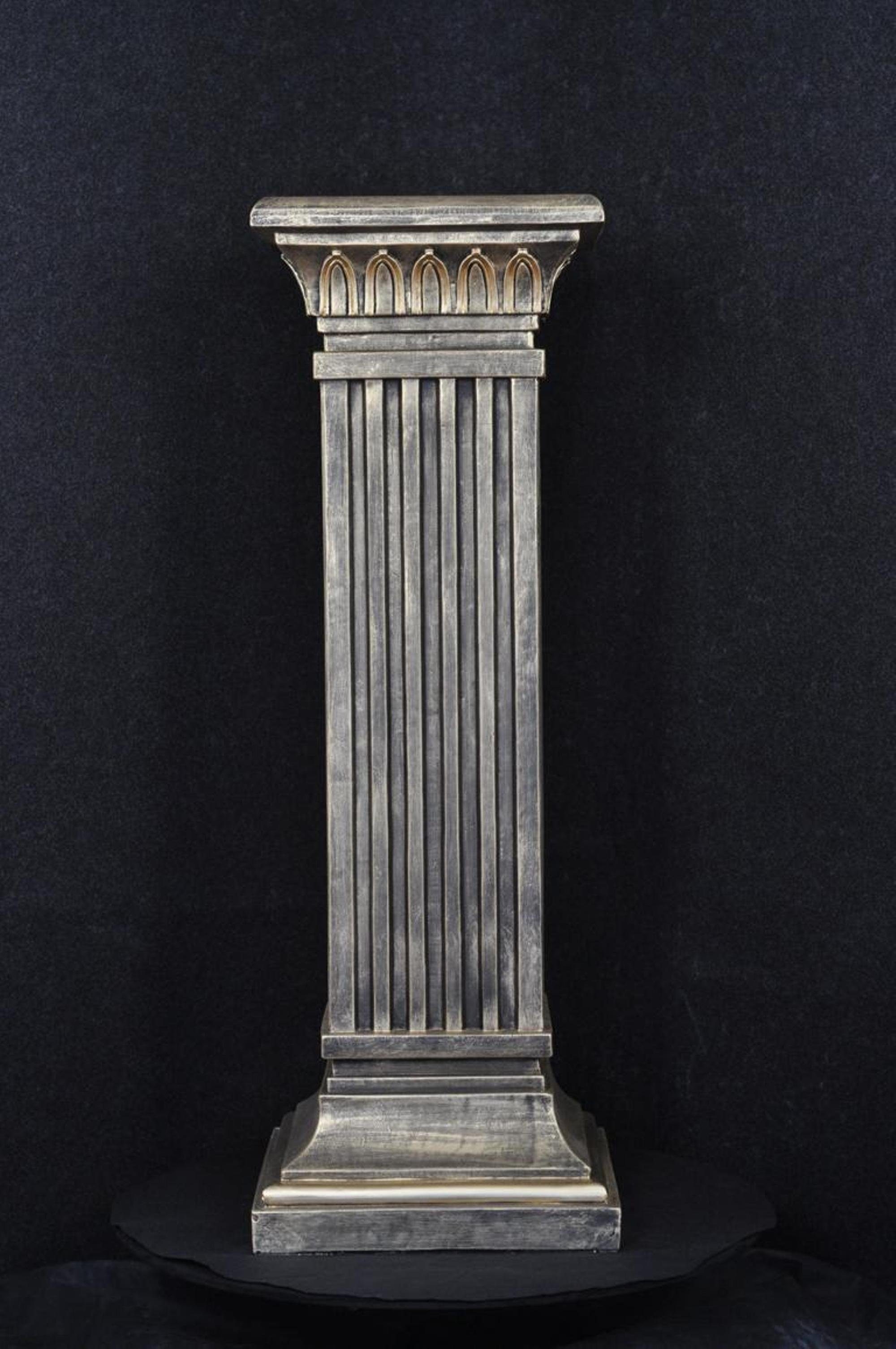 Römische JVmoebel Skulptur, Säule Medusa Dekoration Skulptur Figur Marmor Säulen Deko