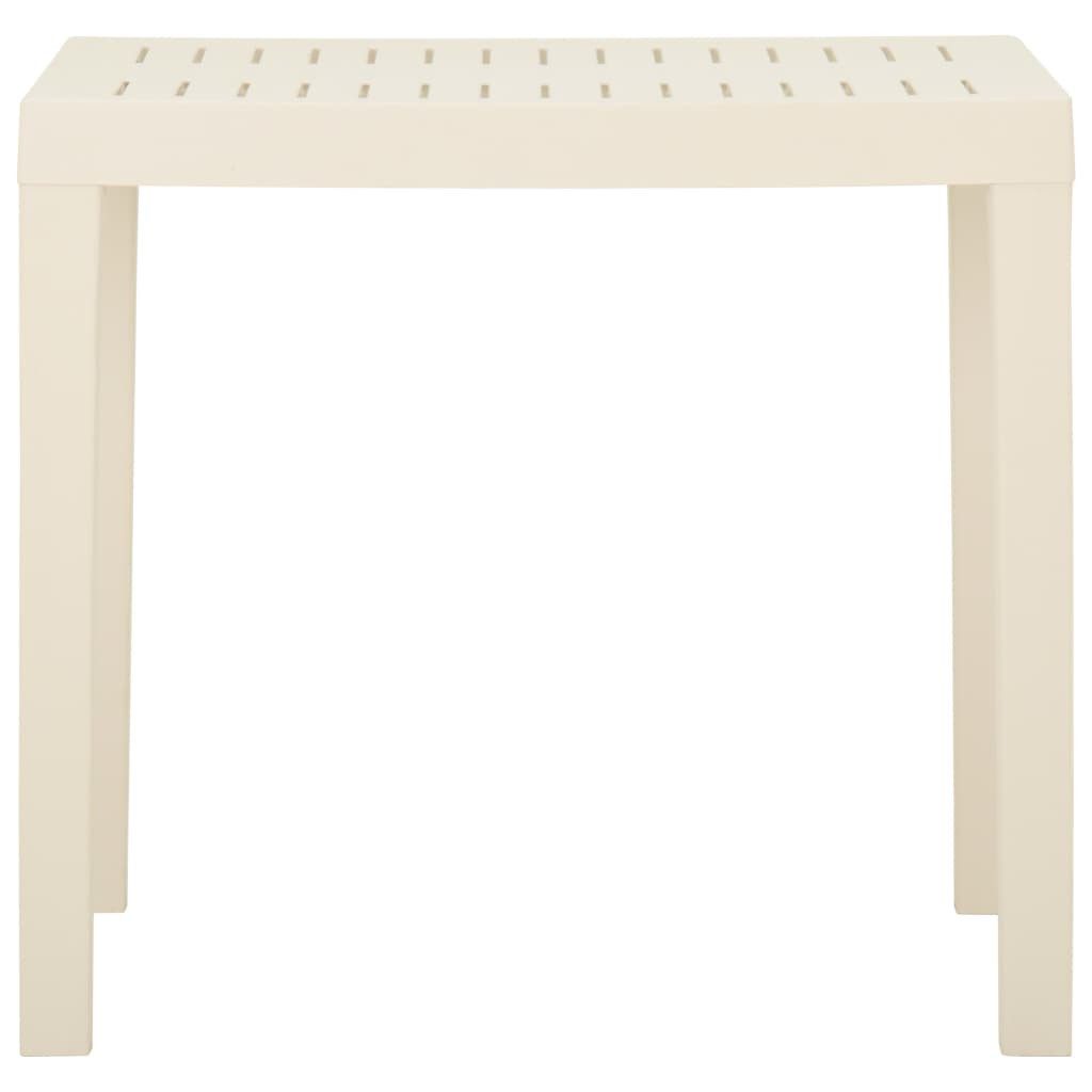 furnicato Gartentisch Wetterfester Kunststoff 79 x 65 x 72 cm Weiß (1-St), Leichter Outdoor-Tisch, langlebig und einfach zu reinigen für Camping