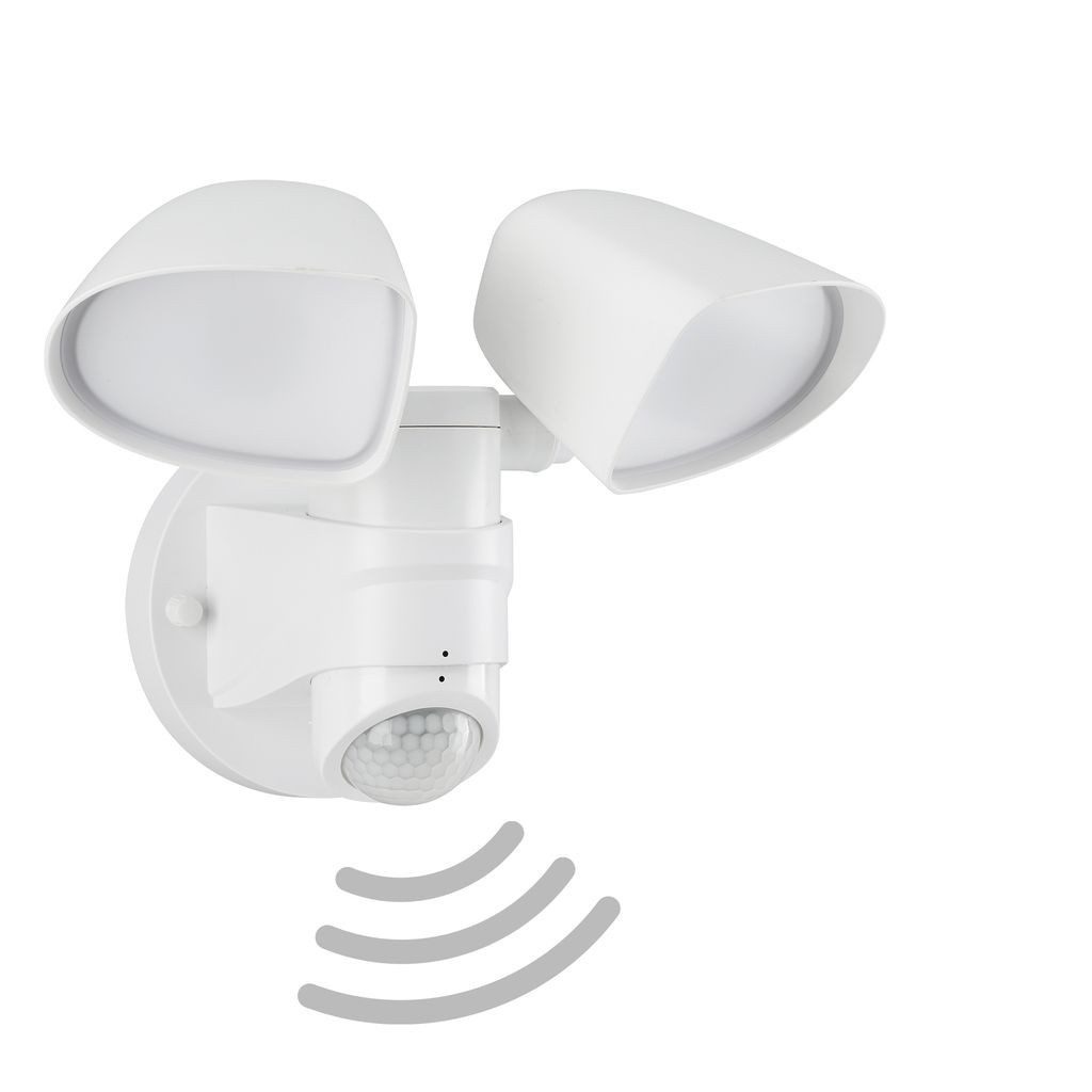 Telefunken Außen-Wandleuchte 304606TF, Leuchtdauer einstellbar, LED fest integriert, 2700K - Extra-Warmweiß, Außenleuchte Sensor IP44 4000K 2000lm 20W 25,8x21,8x16cm