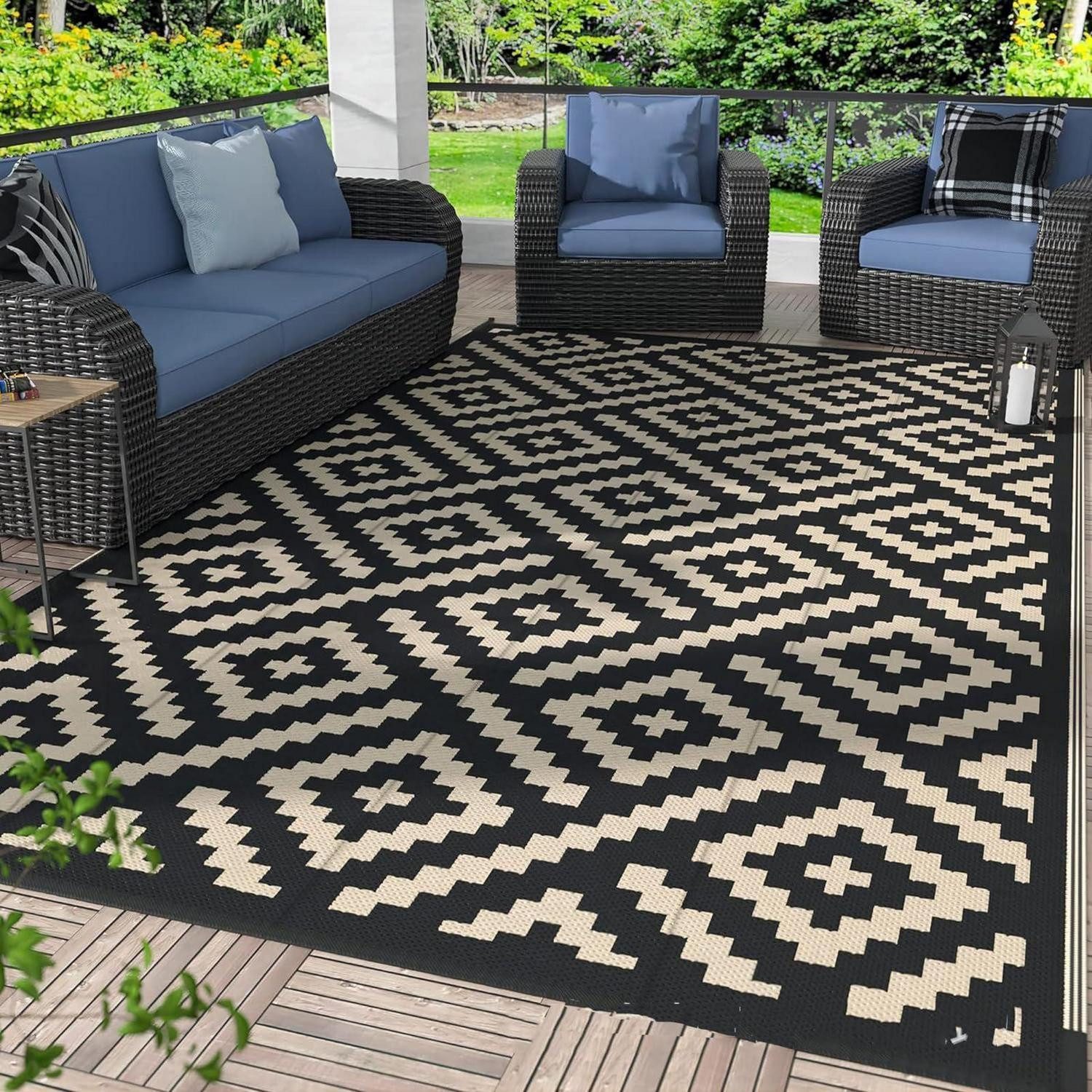 LuxusKollektion Outdoorteppich Outdoor Teppich Wetterfest 200x300cm, rechteckig, Höhe: 10 mm