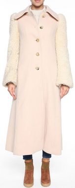Chloé Langmantel Chloé Women's Pink Lamm Shearling Long Coat Mantel Jacke Jacket Pa