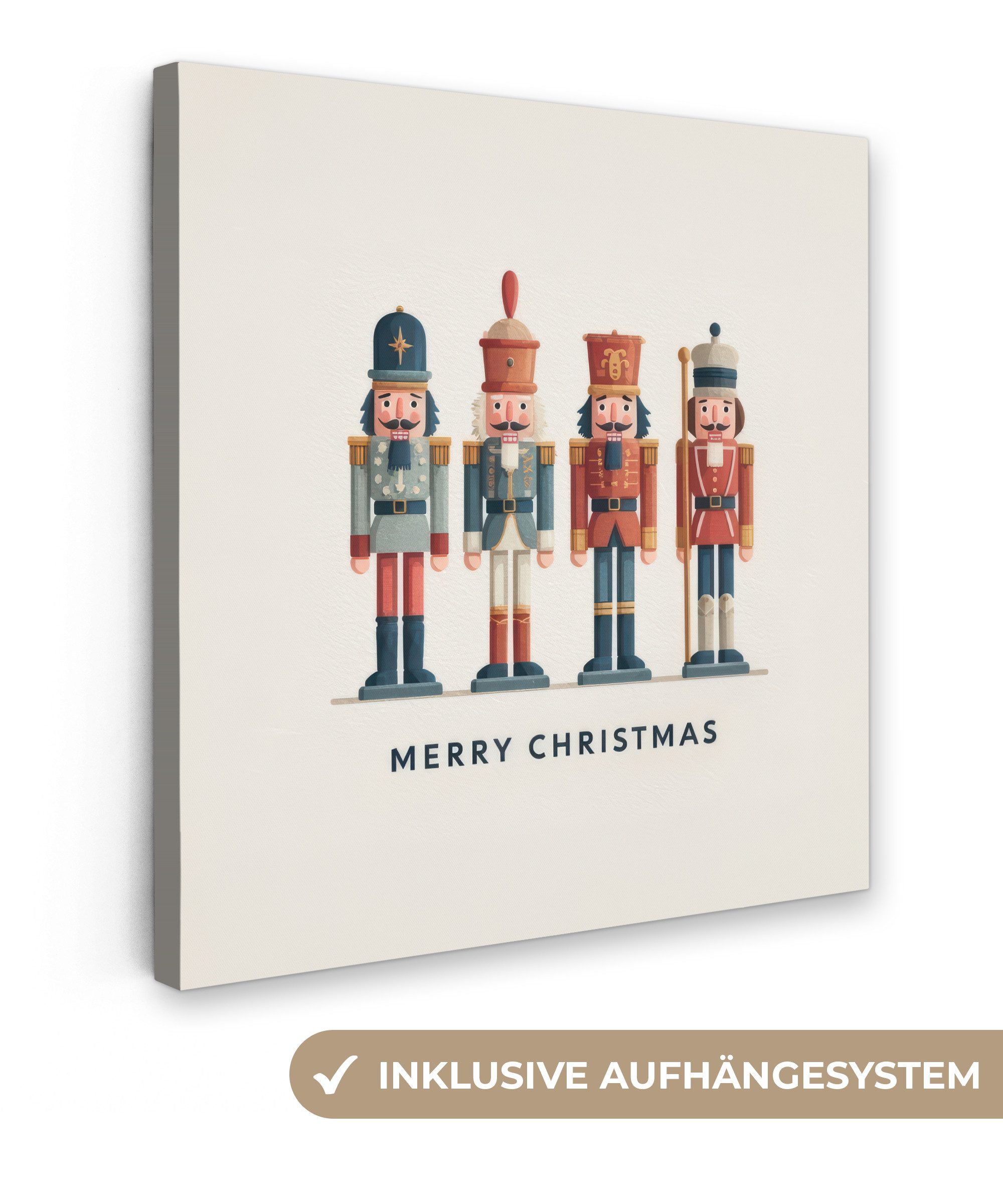 OneMillionCanvasses® Leinwandbild Nussknacker - Minimalistisch - Weihnachte günstig online kaufen