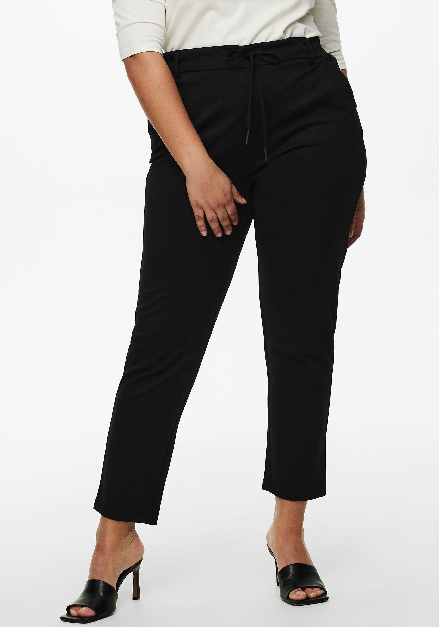 ONLY Tunnelzug mit Schlupfbund und CLASSIC PANT LIFE schwarz CARMAKOMA CARGOLDTRASH Stretch-Hose