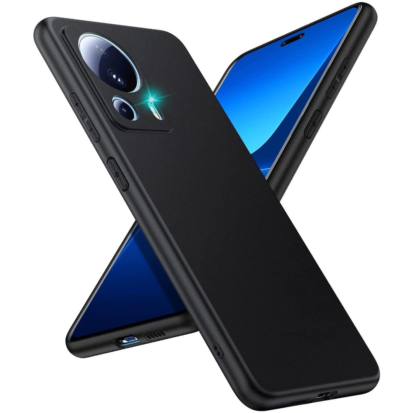 CoolGadget Handyhülle Black Series Handy Hülle für Xiaomi 13 Lite 6,55 Zoll, Edle Silikon Schlicht Robust Schutzhülle für Xiaomi 13 Lite 5G Hülle